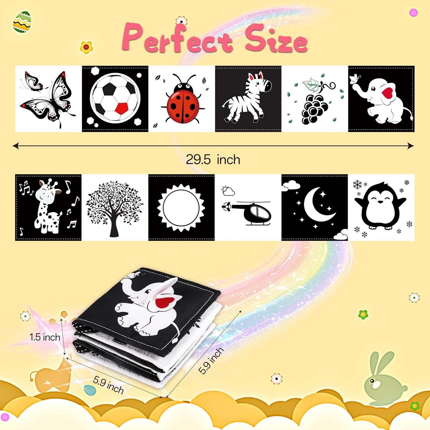 Juguetes de Alto Contraste para Bebés Chambom 0-3 Meses