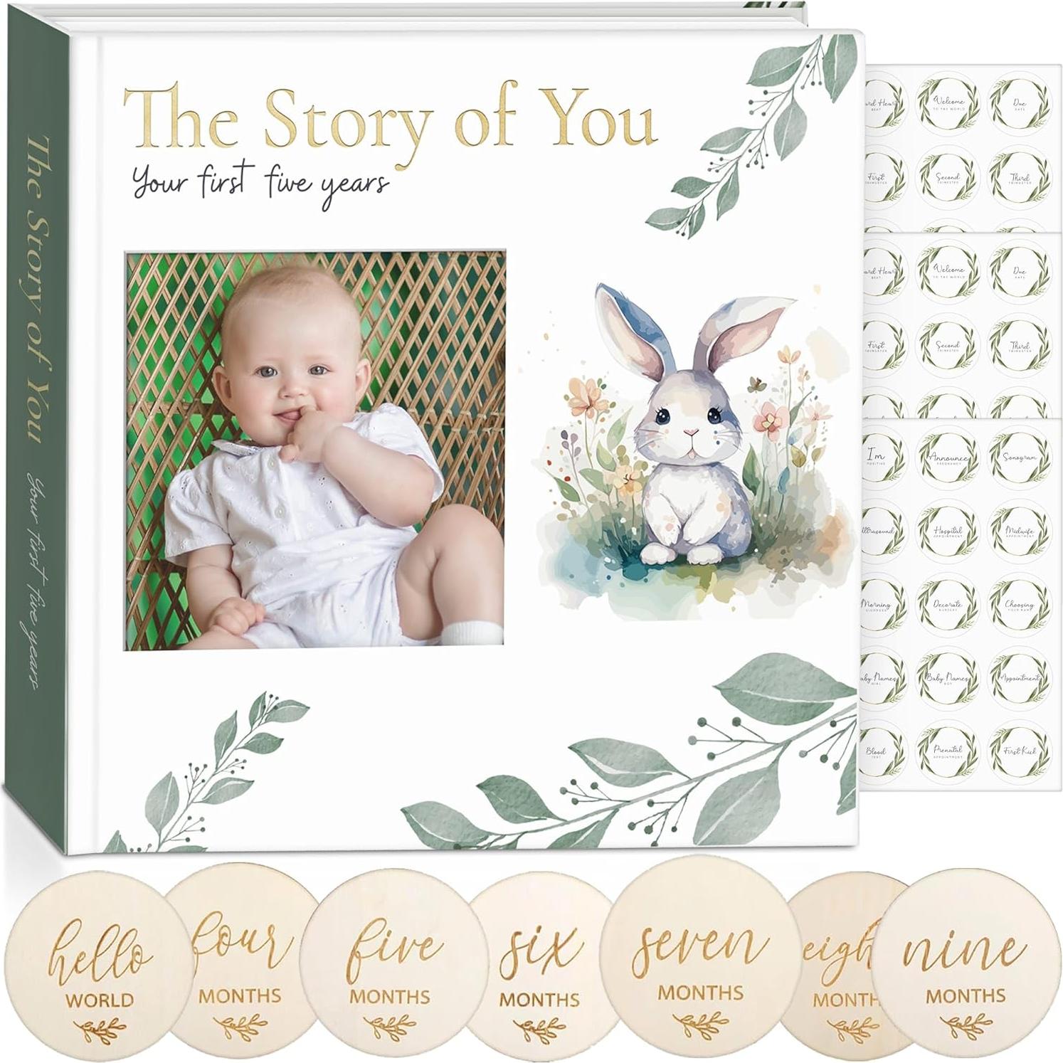 Libro de Recuerdos de Bebé Recuerdos Sentidos 140 Páginas