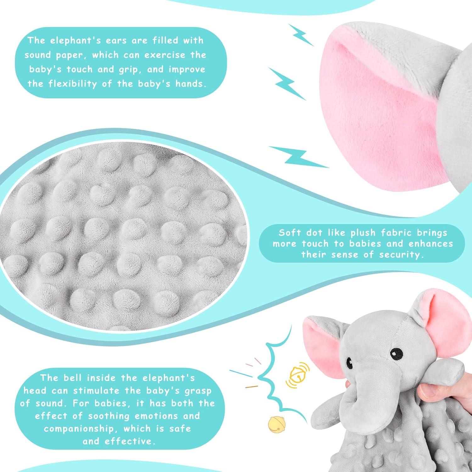 Manta de Seguridad Elefante Gris Sprinqdawin 31.5x31.5cm Bebé