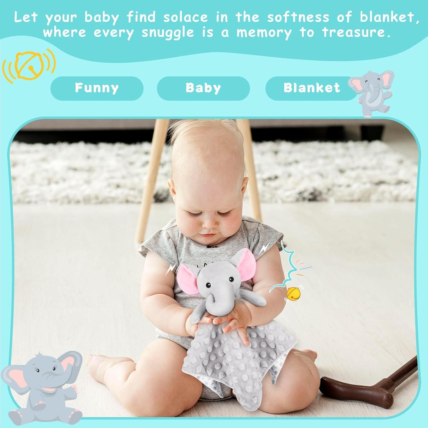 Manta de Seguridad Elefante Gris Sprinqdawin 31.5x31.5cm Bebé