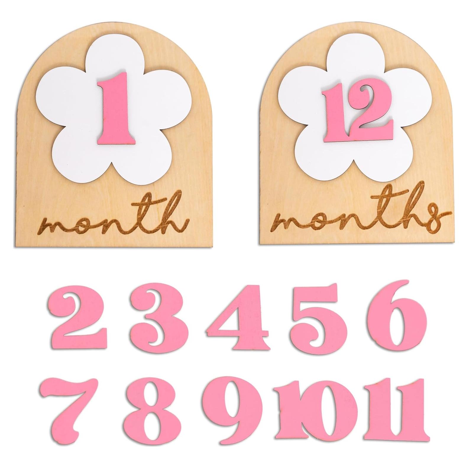 Carteles de Fotos de Hitos de Madera ZAIBIANHAO - Tema Margaritas