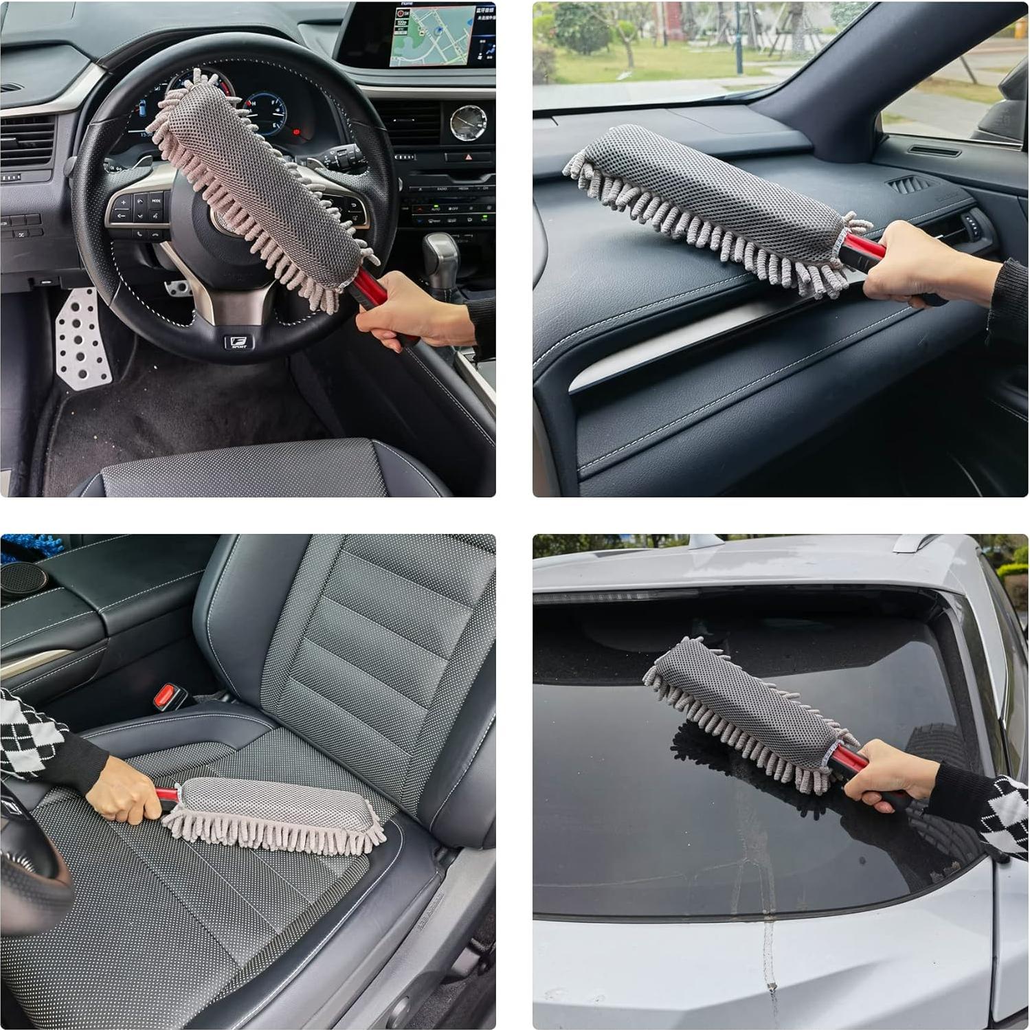 Duster Mini Amiss de Microfibra para Limpieza de Auto y Hogar