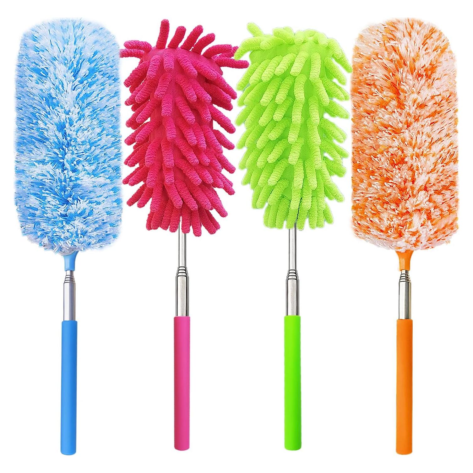 Kit de 4 Plumeros Extensibles BAIDOON 33-76 cm Microfibra