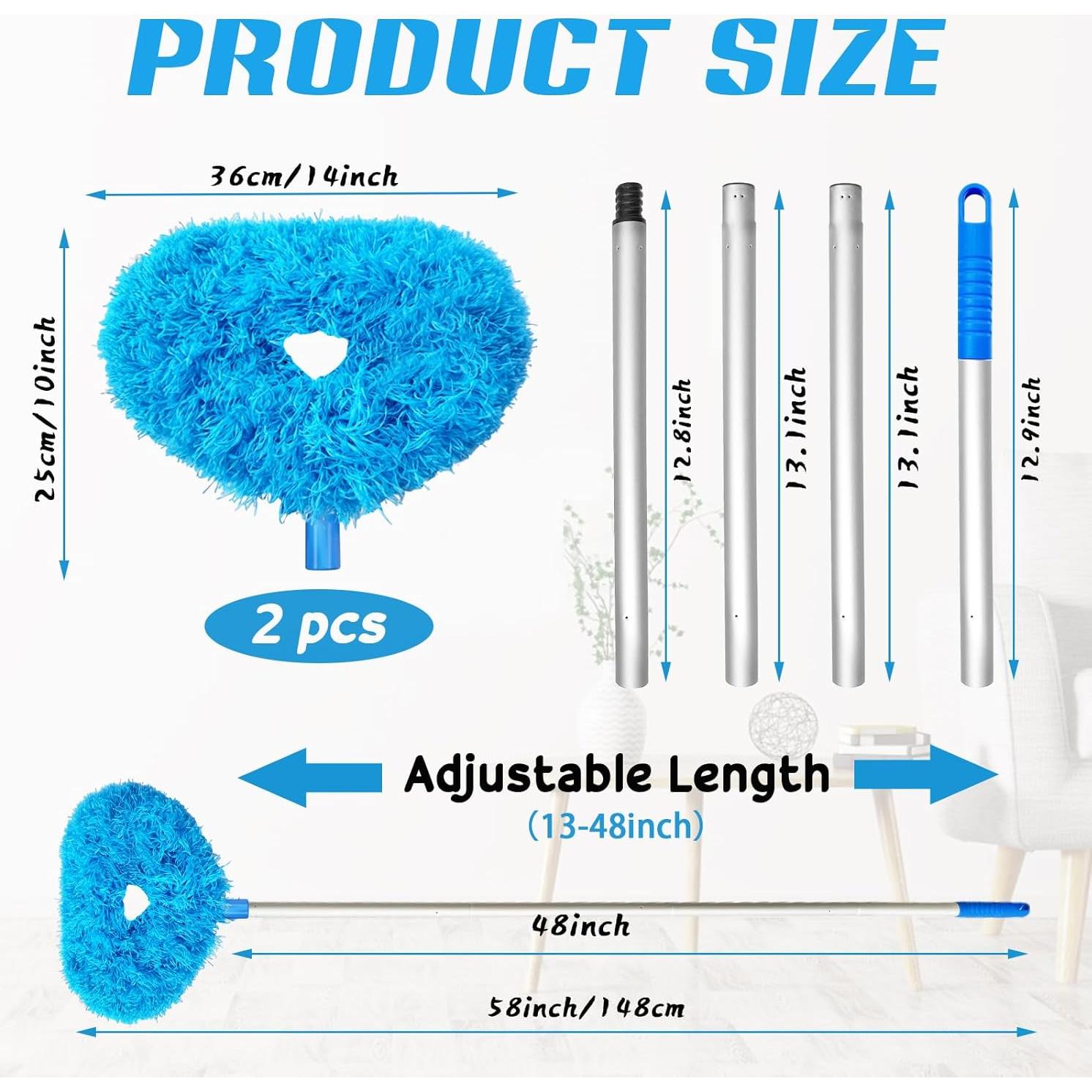 Limpiador de Ventiladores de Techo Qyyiguf con Mango Extensible 33-122 cm