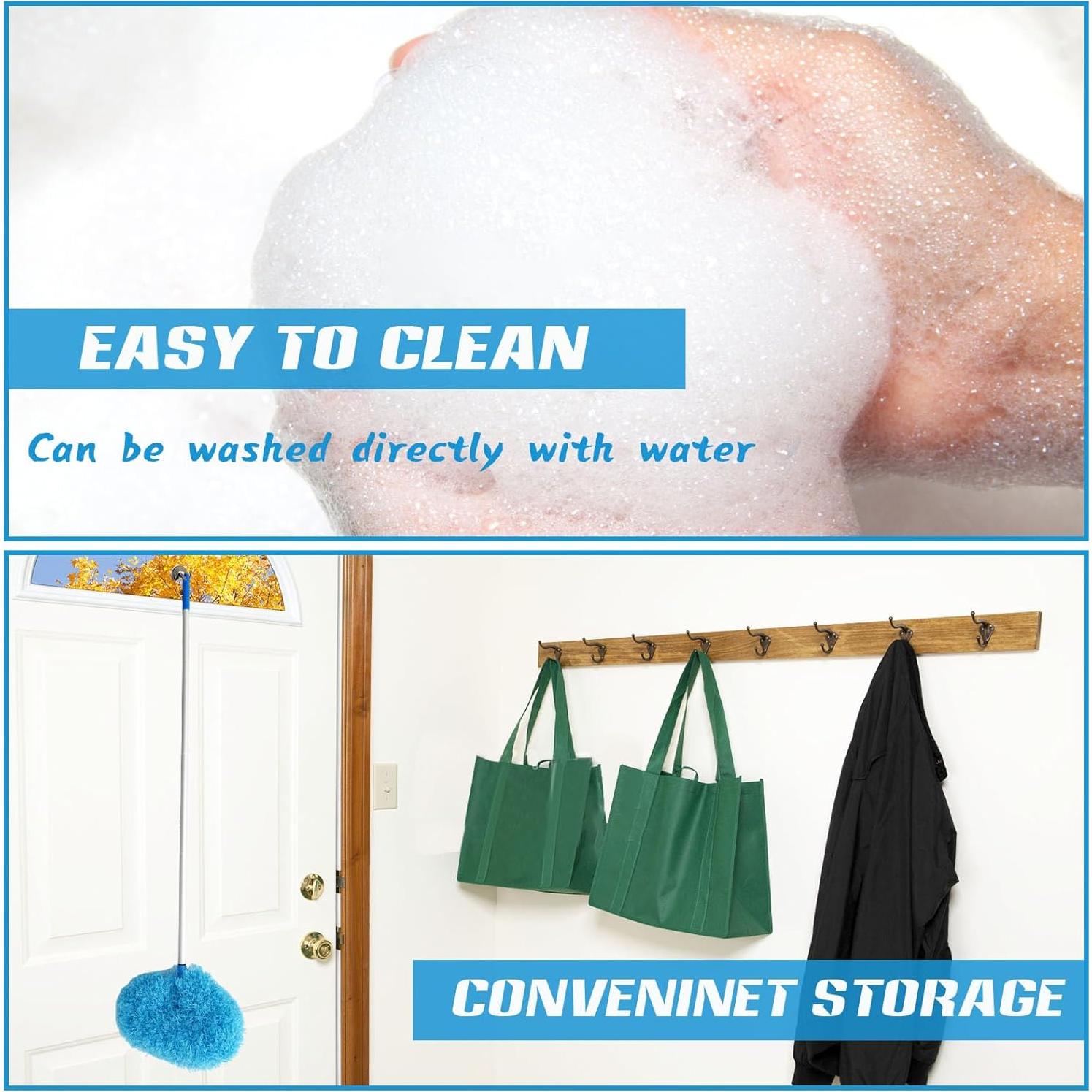 Limpiador de Ventiladores de Techo Qyyiguf con Mango Extensible 33-122 cm