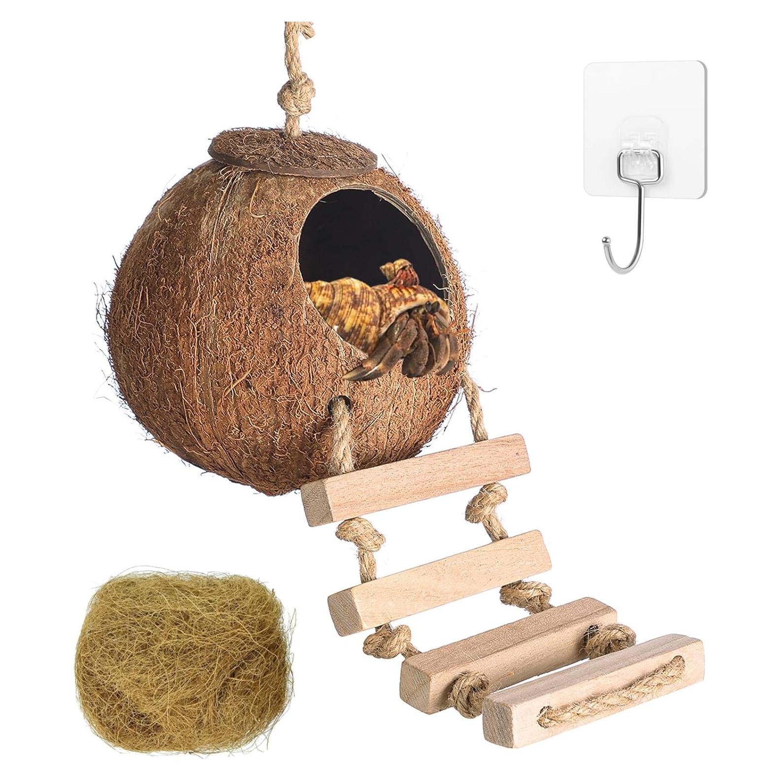 Casa de Coco Natural HERCOCCI para Gecko y Reptiles 6.1cm