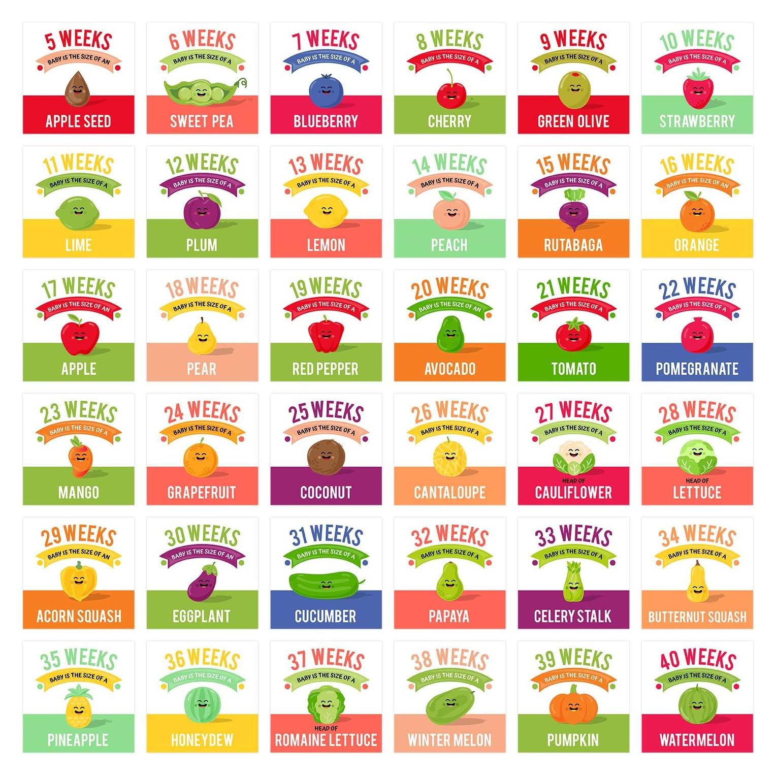 Tarjetas de Hitos de Embarazo Canopy Street - 18 Piezas 22.86 cm