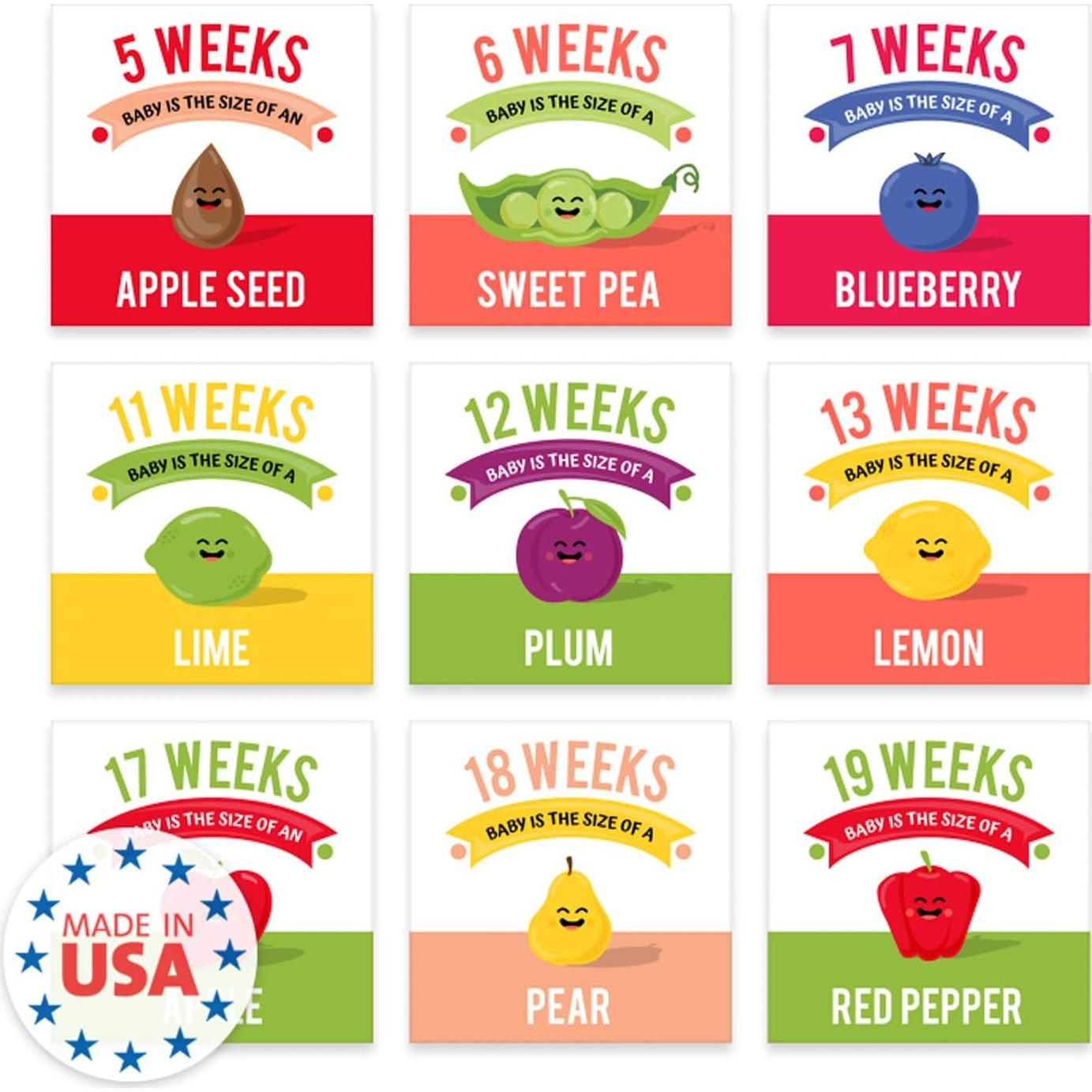 Tarjetas de Hitos de Embarazo Canopy Street - 18 Piezas 22.86 cm