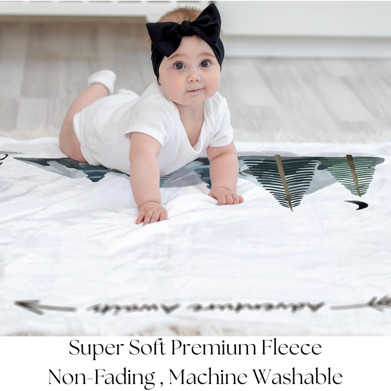 Manta de Hitos para Bebé KEMINA 127x102 cm Aventura en la Montaña