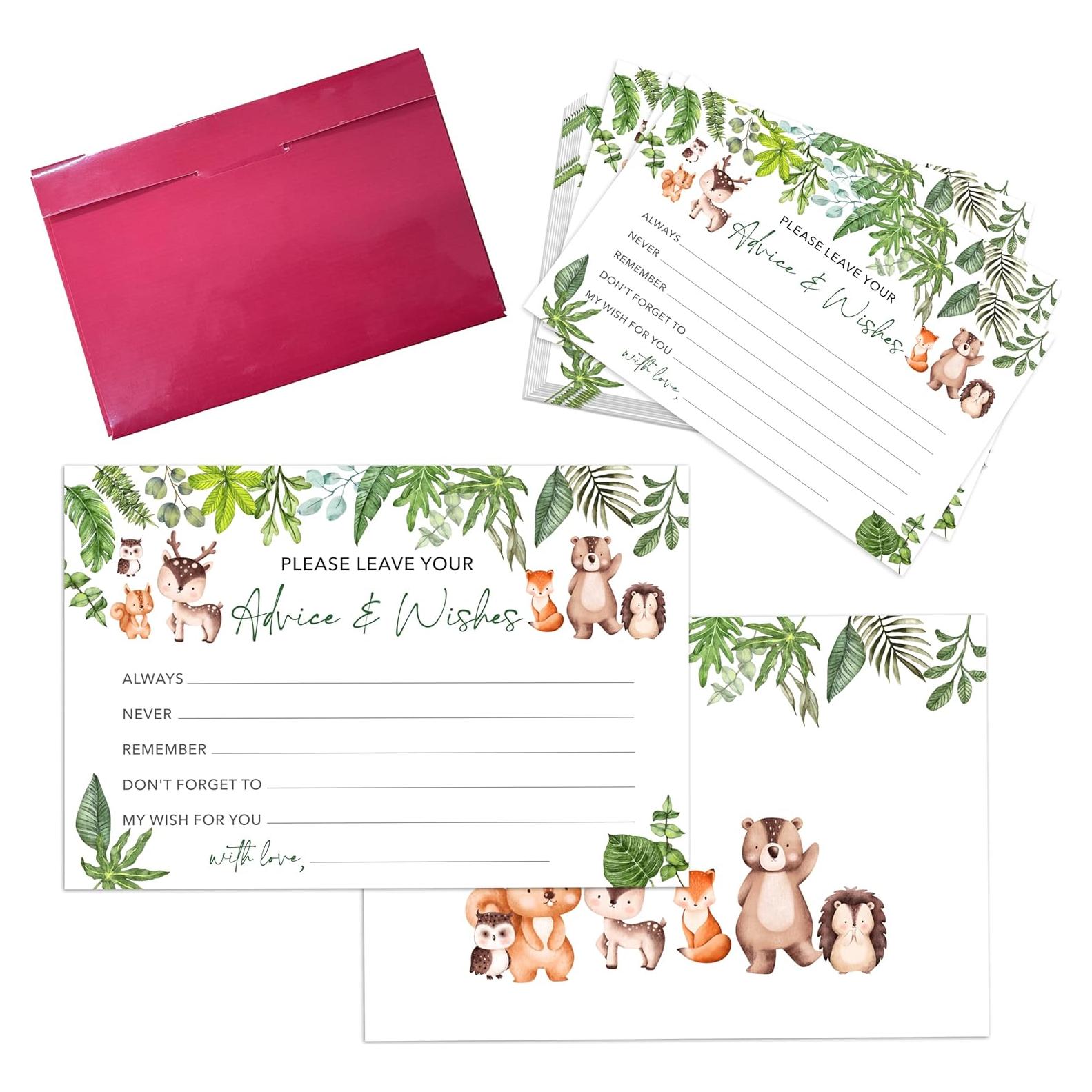Tarjetas de Consejos y Deseos Wenhihsiy - 25pcs Verde y Blanco