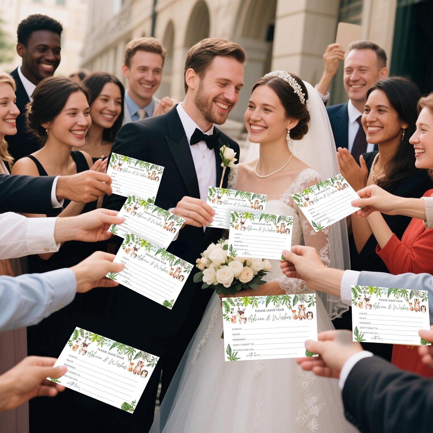 Tarjetas de Consejos y Deseos Wenhihsiy - 25pcs Verde y Blanco