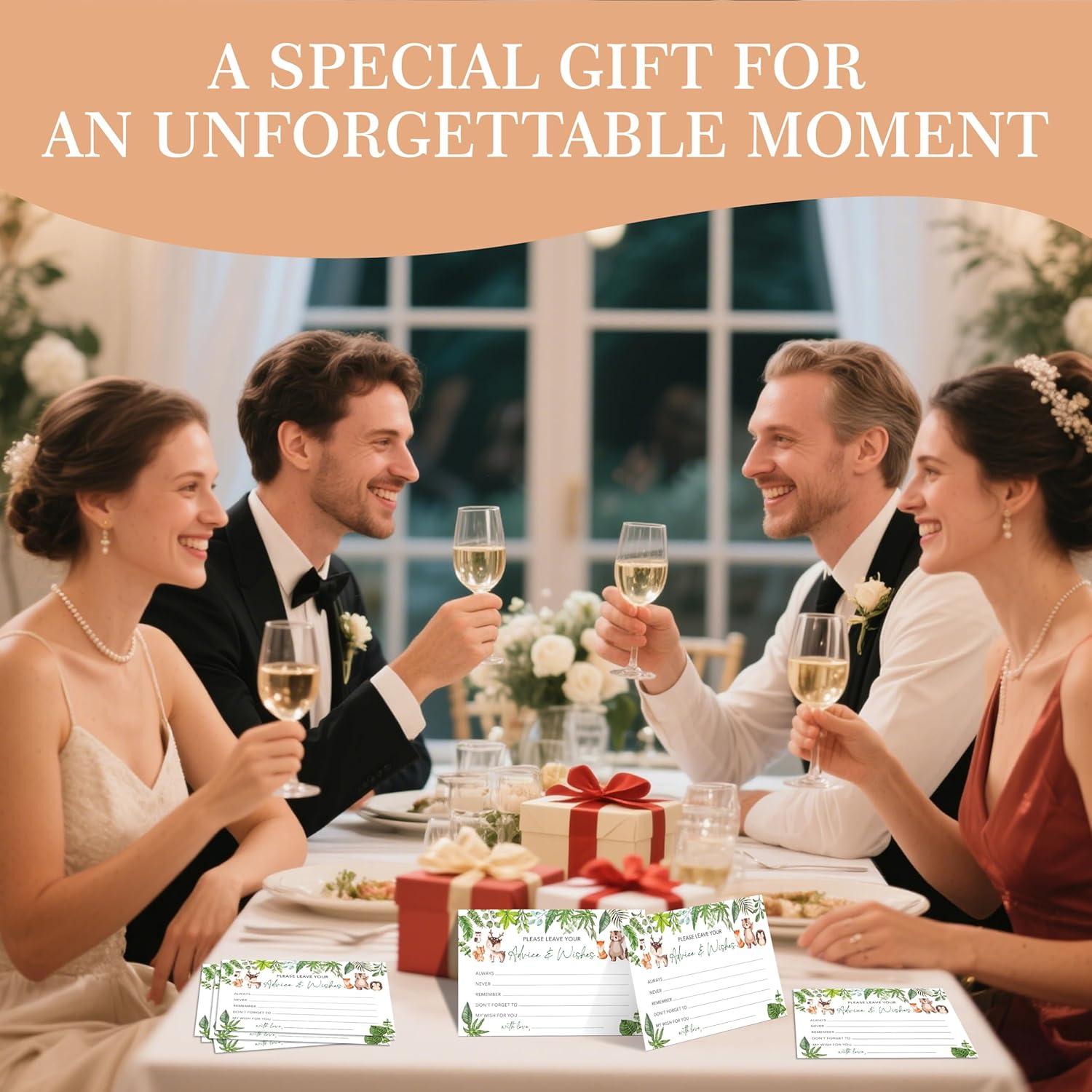 Tarjetas de Consejos y Deseos Wenhihsiy - 25pcs Verde y Blanco