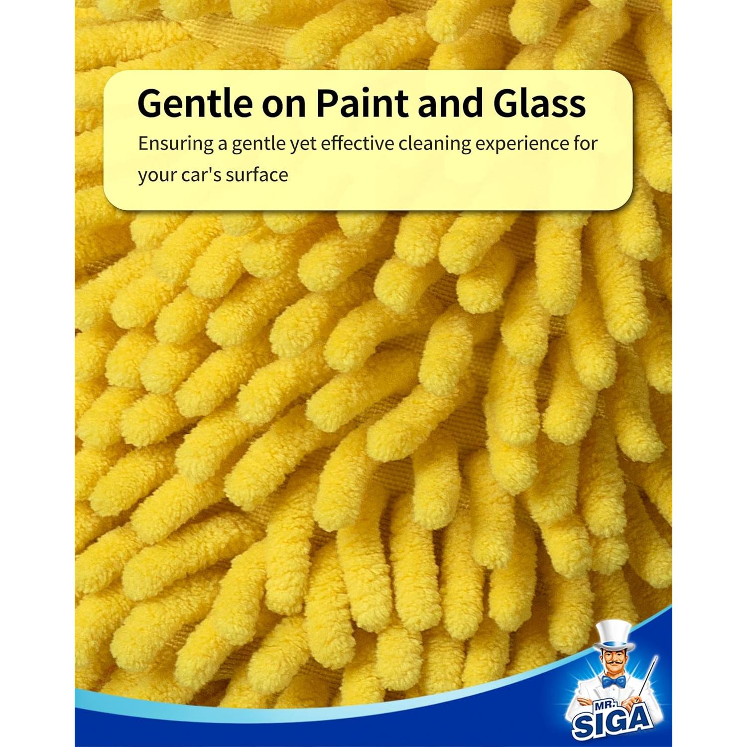 Mitón de Lavado de Autos MR.SIGA Microfibra Chenille Pack 2
