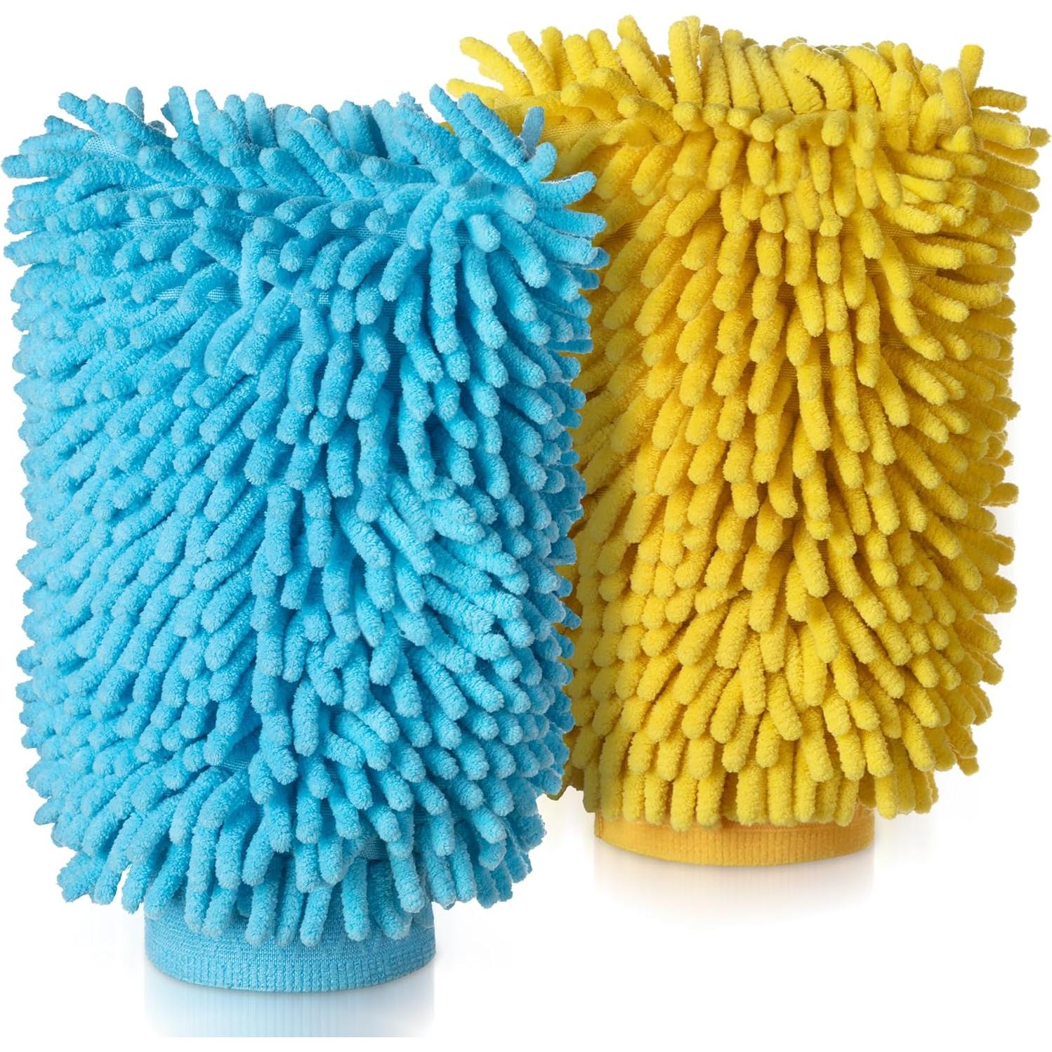 Mitón de Lavado de Autos MR.SIGA Microfibra Chenille Pack 2