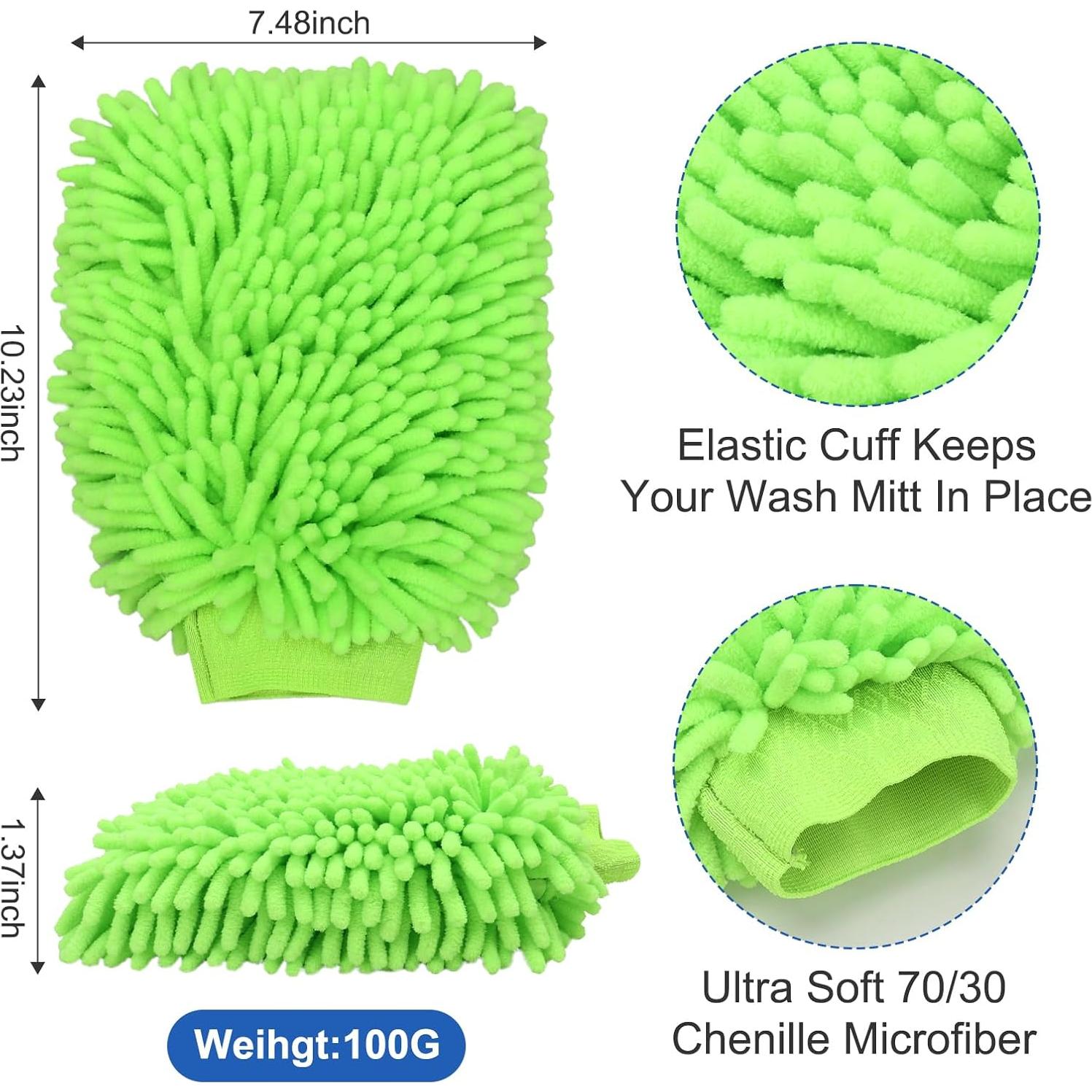 Kit de Lavado de Autos Vidspl con Mitón y Cepillos Detalle