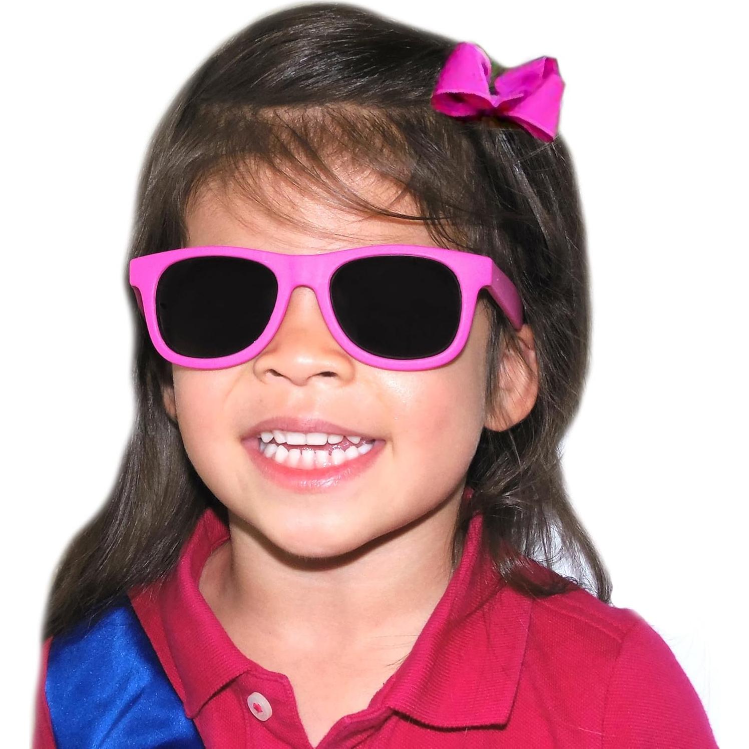 Gafas de Sol Vintage para Bebés y Niños 1-2 Años Rosa Fucsia