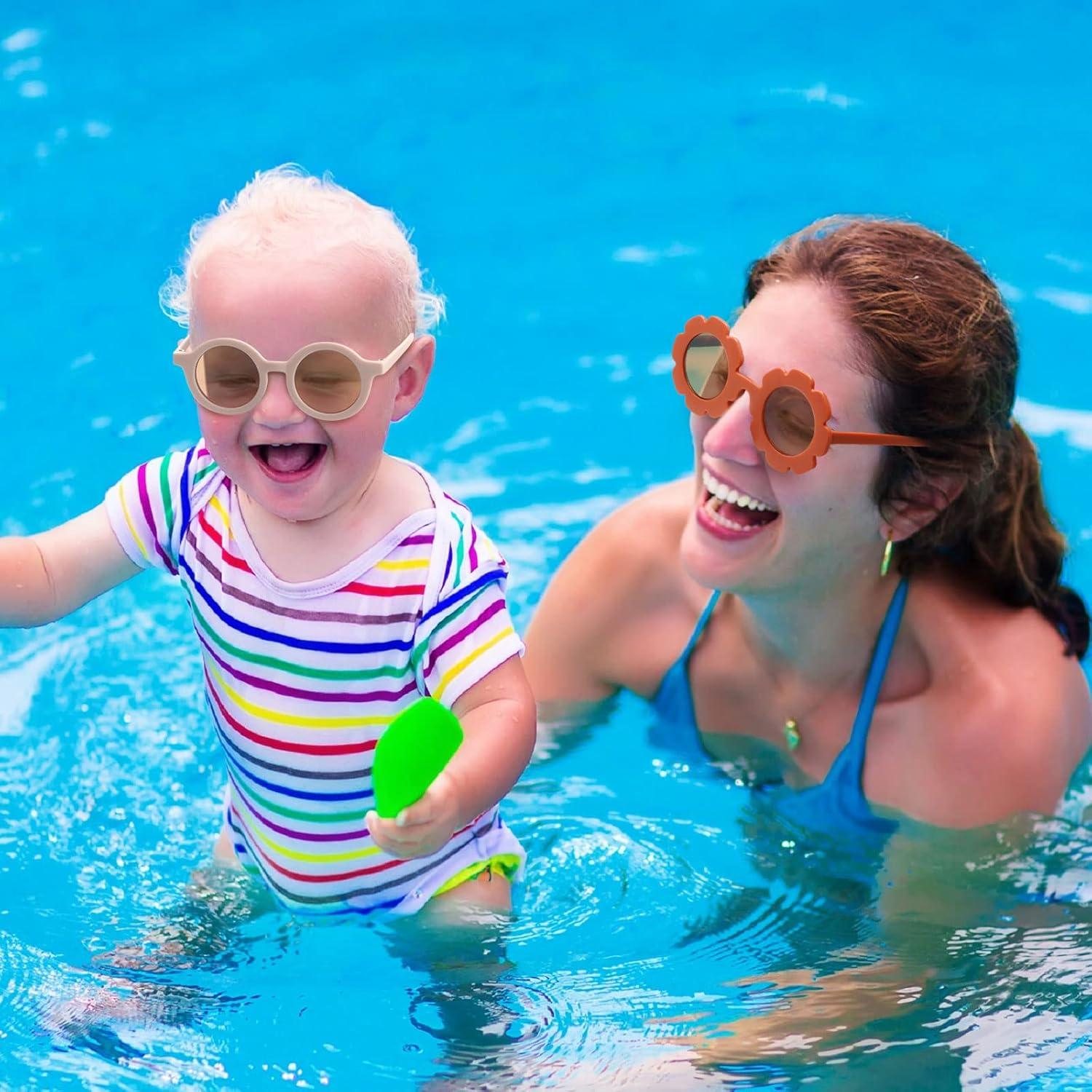 24 Pares Gafas Redondas de Flores para Niños - Accesorios Coloridos