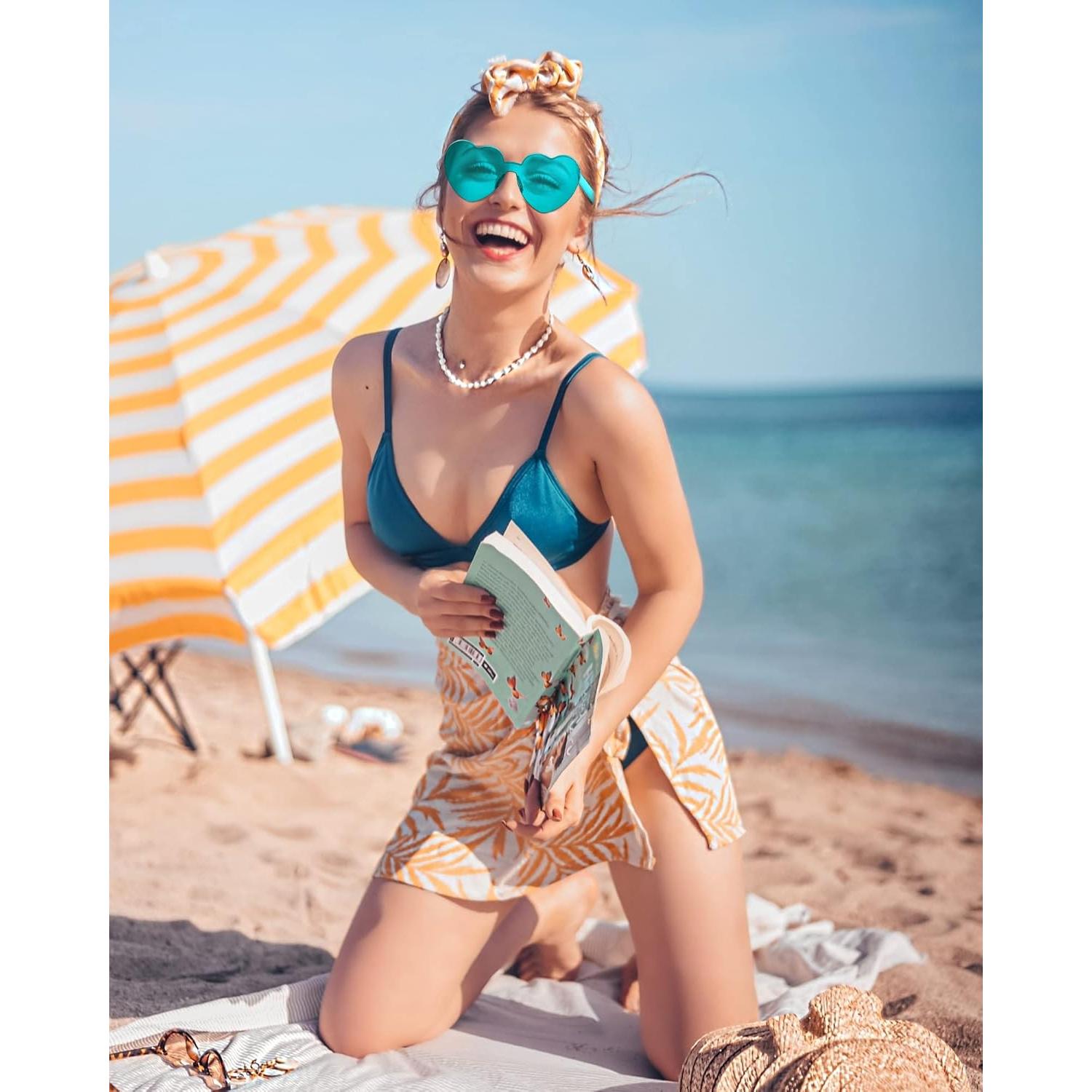 Gafas de sol sin montura Frienda 8 pares color caramelo