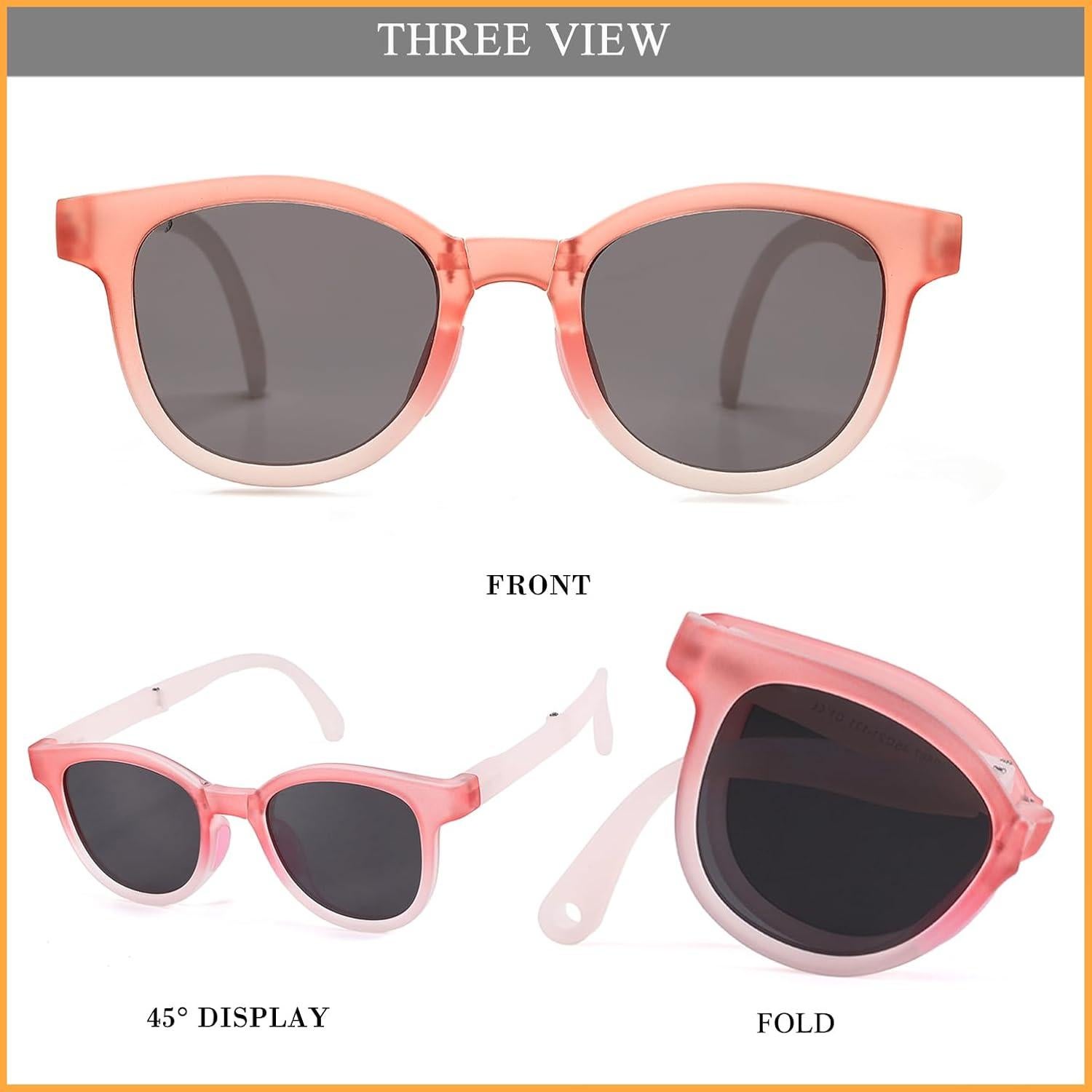 Gafas de sol polarizadas HJSTES para niños UV400 plegables