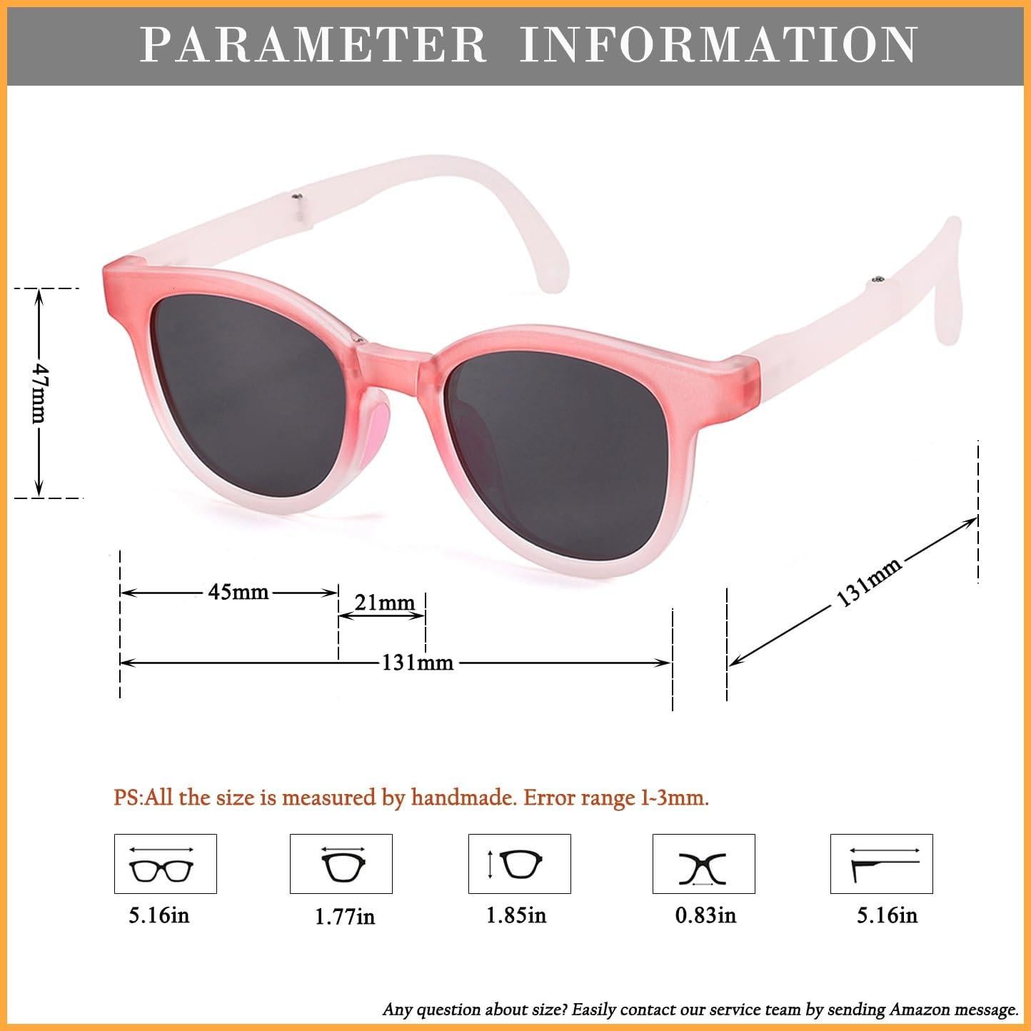 Gafas de sol polarizadas HJSTES para niños UV400 plegables