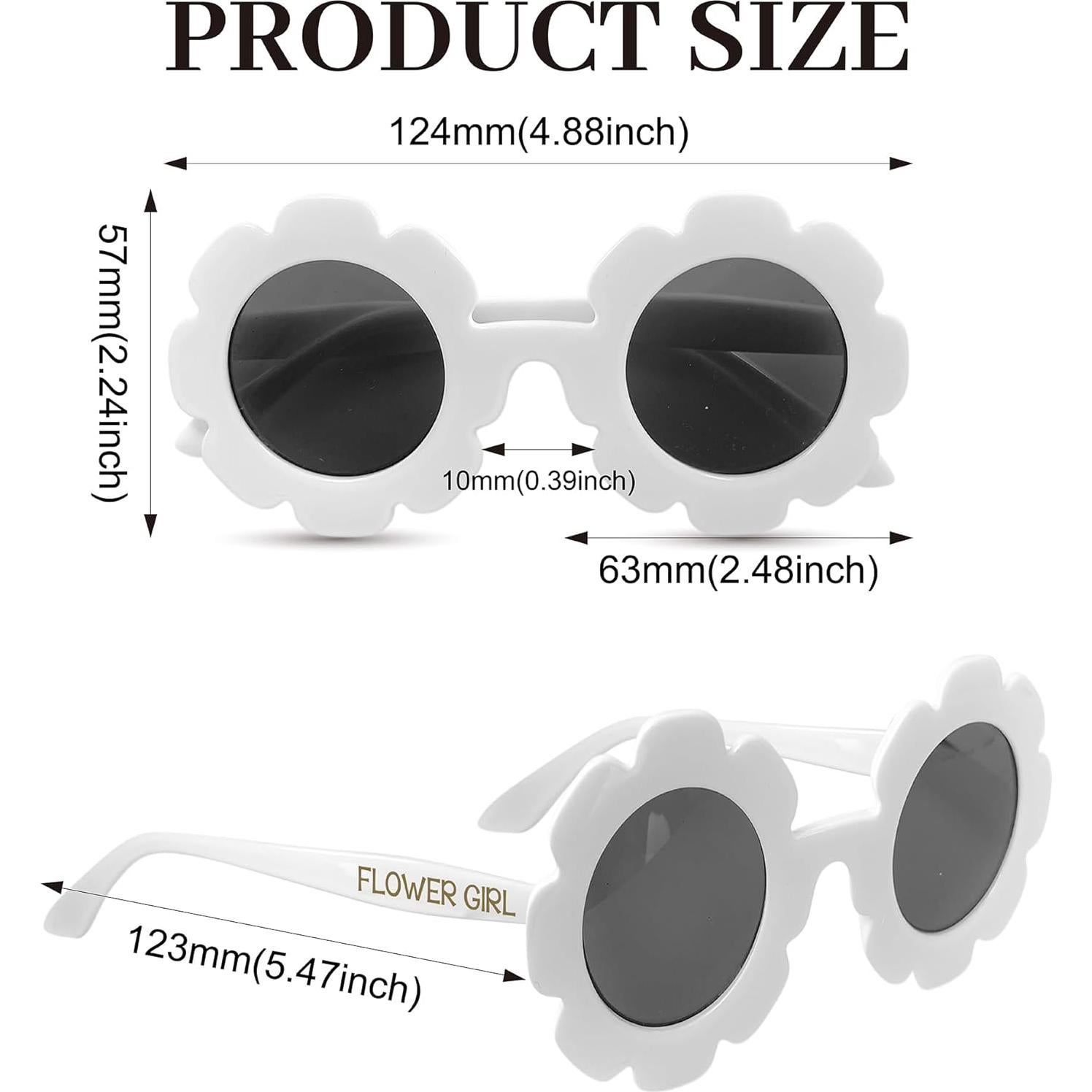 Gafas de Sol Redondas para Niñas Lady&Home - 2 Pcs UV400