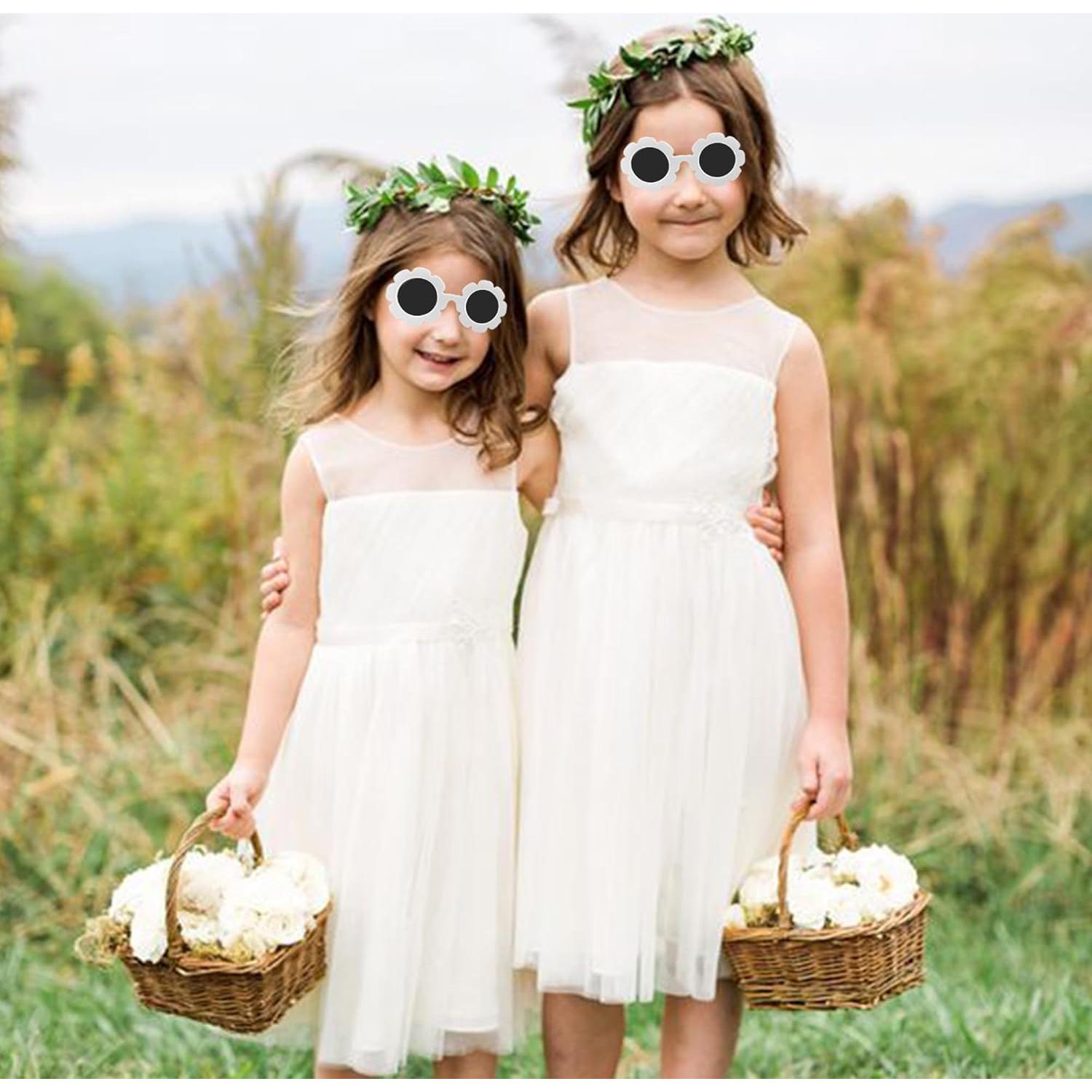 Gafas de Sol Redondas para Niñas Lady&Home - 2 Pcs UV400