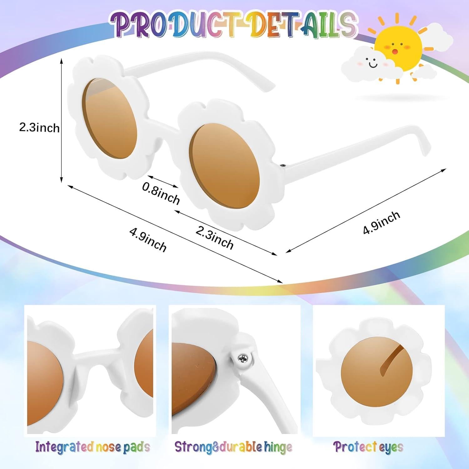 Cartera Cruzada Cunno Mini con Gafas de Sol - Blanca