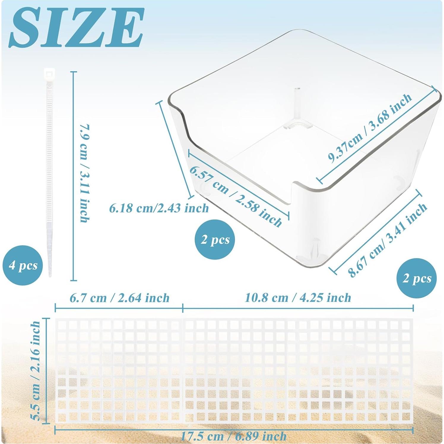 Paquete de 2 Tanques de Agua para Cangrejos Ermitaños Niuohoy