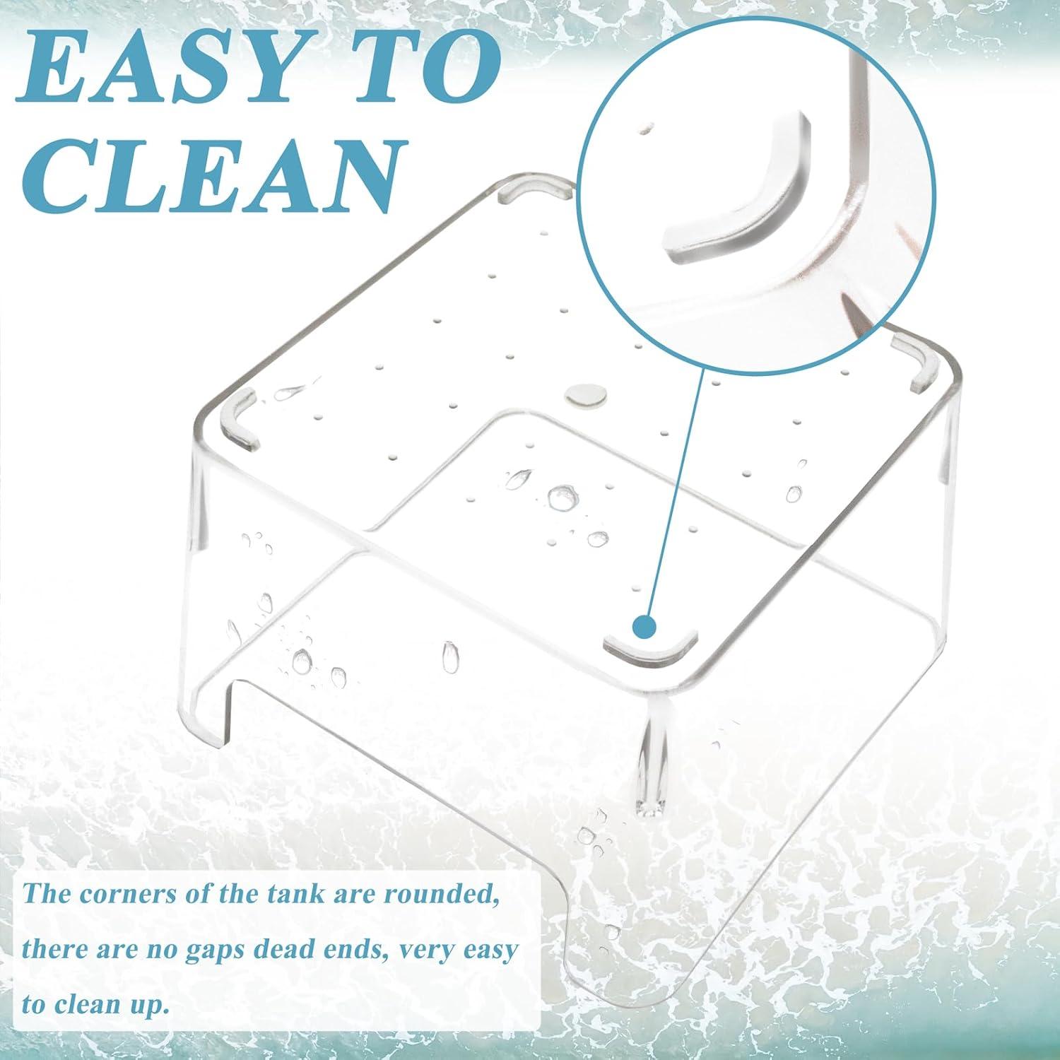 Paquete de 2 Tanques de Agua para Cangrejos Ermitaños Niuohoy