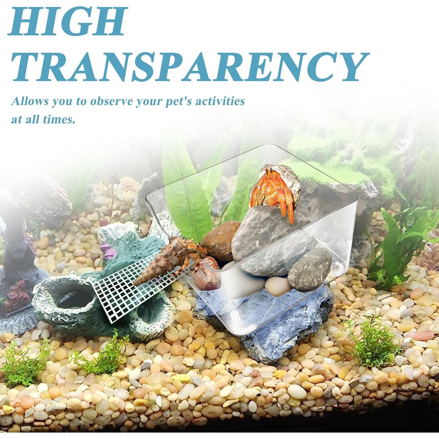 Paquete de 2 Tanques de Agua para Cangrejos Ermitaños Niuohoy