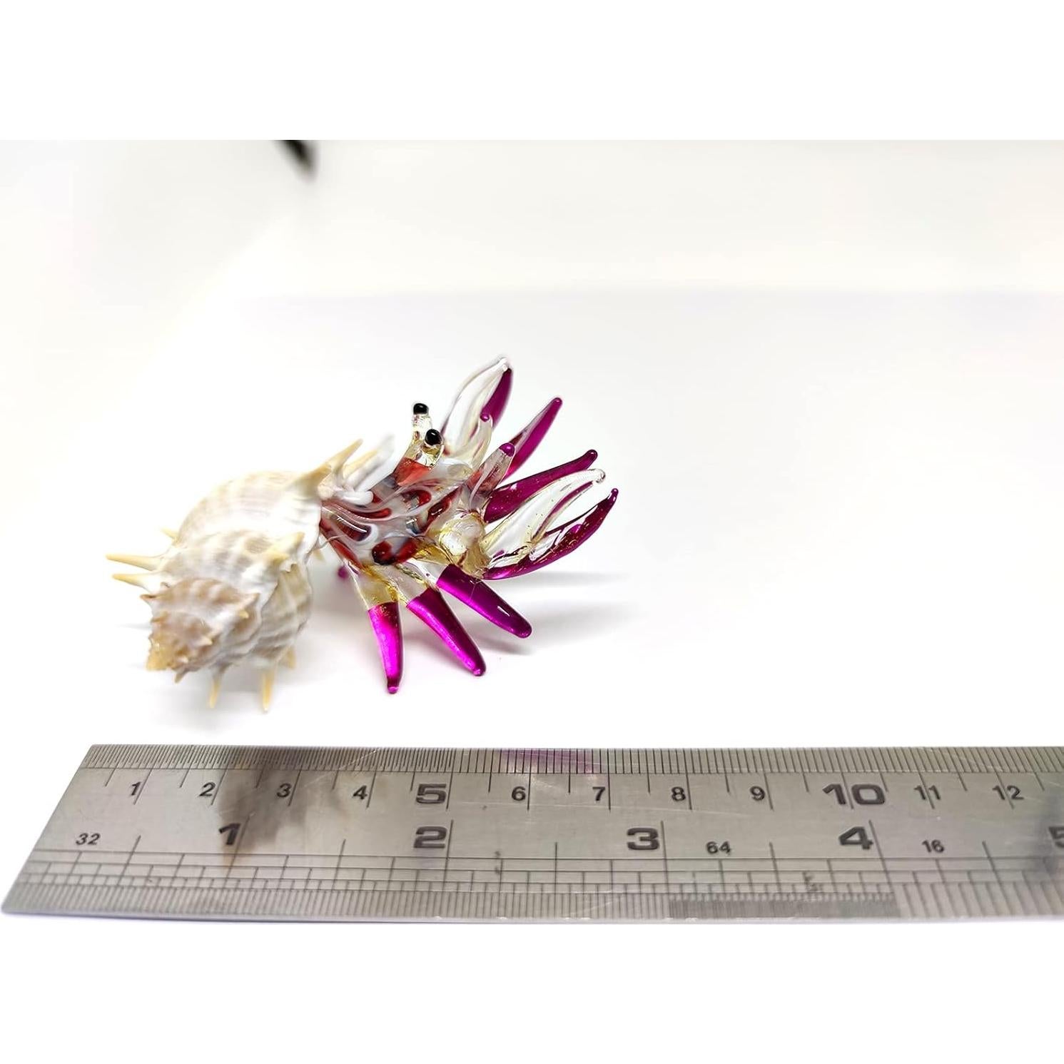 Figurita de Cangrejo Ermitaño de Vidrio Soplado Sansukjai