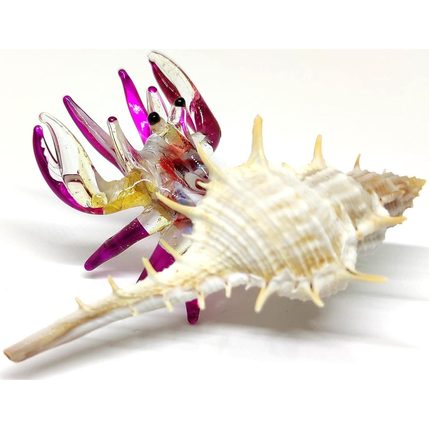 Figurita de Cangrejo Ermitaño de Vidrio Soplado Sansukjai