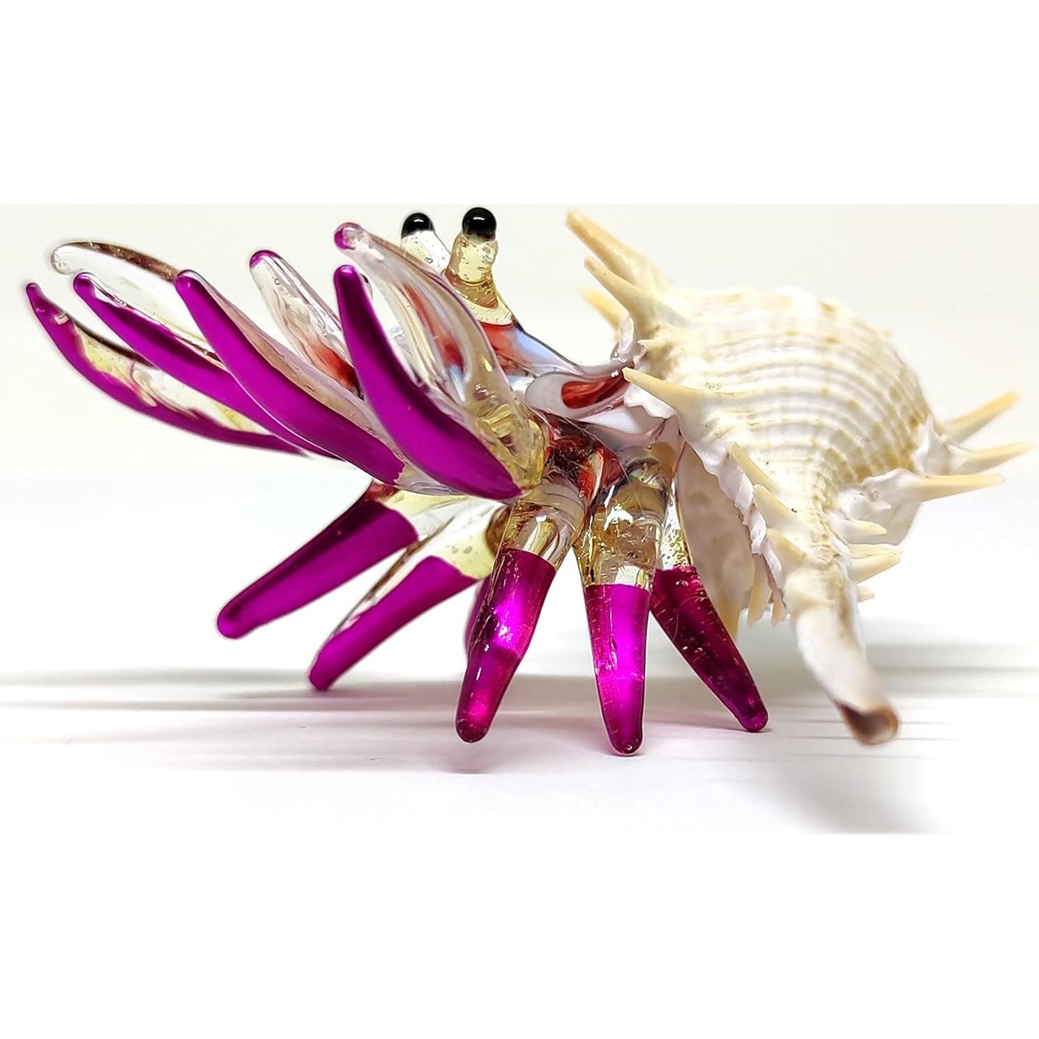 Figurita de Cangrejo Ermitaño de Vidrio Soplado Sansukjai