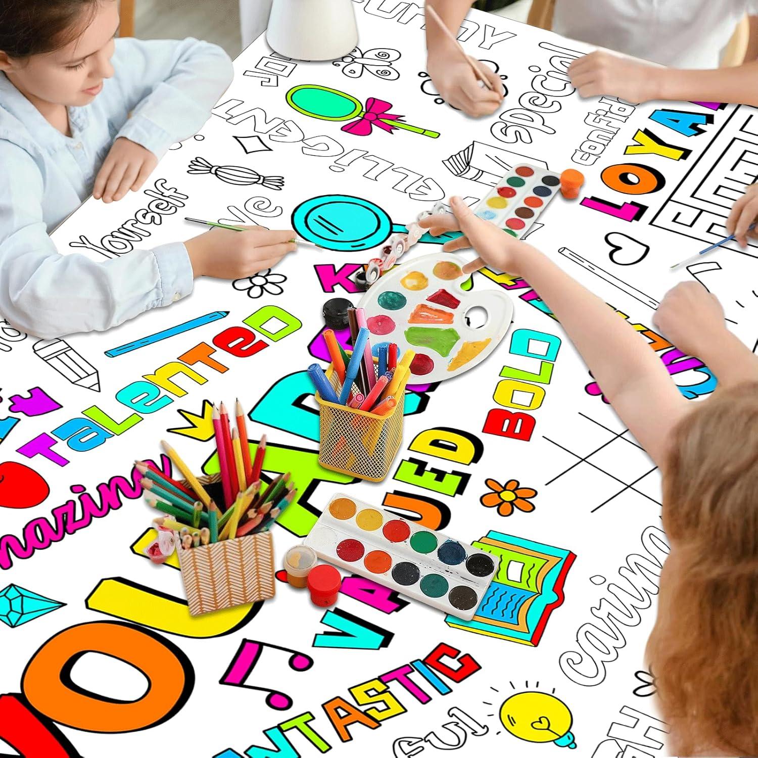 Póster Gigante para Colorear Afirmaciones Positivas 180x76cm