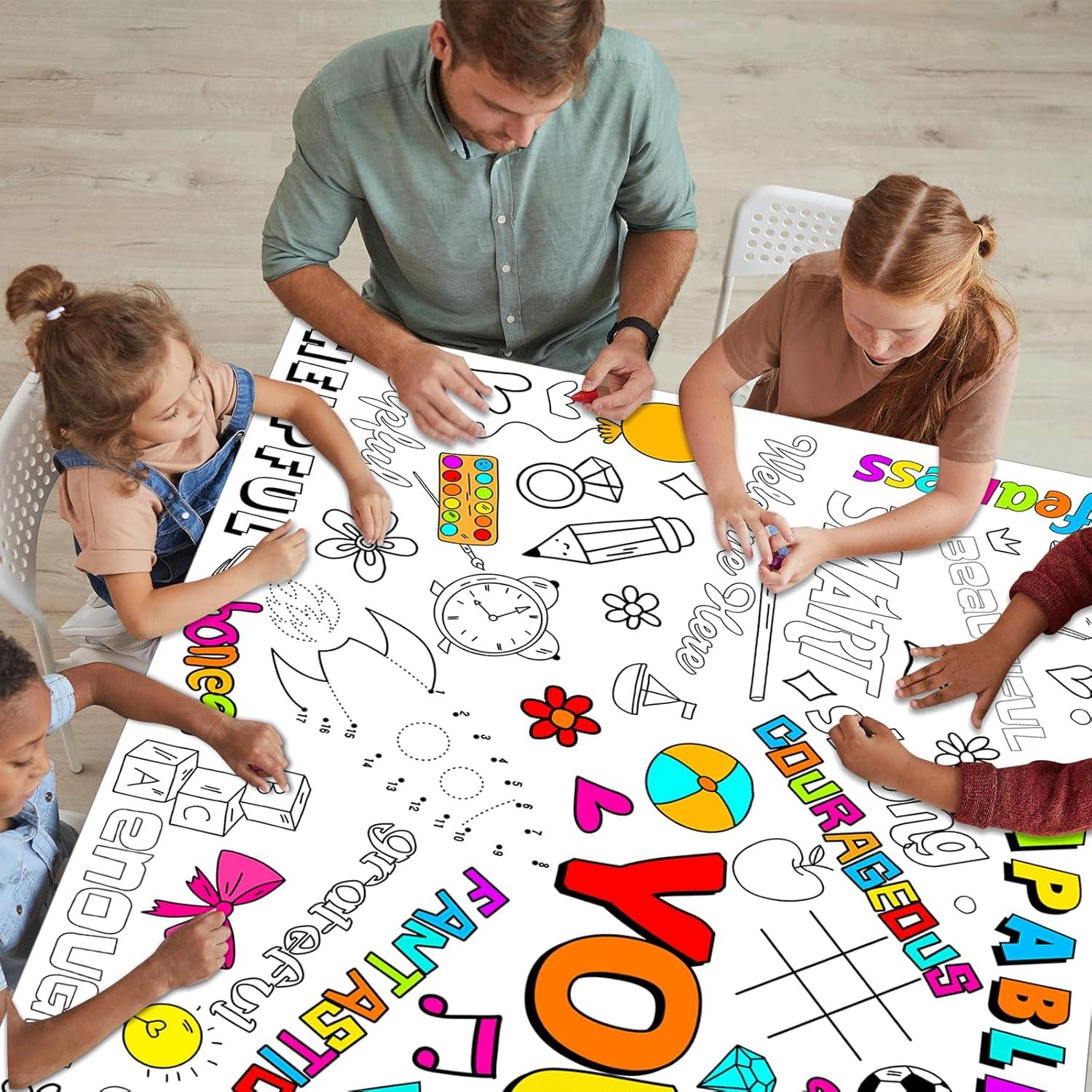 Póster Gigante para Colorear Afirmaciones Positivas 180x76cm