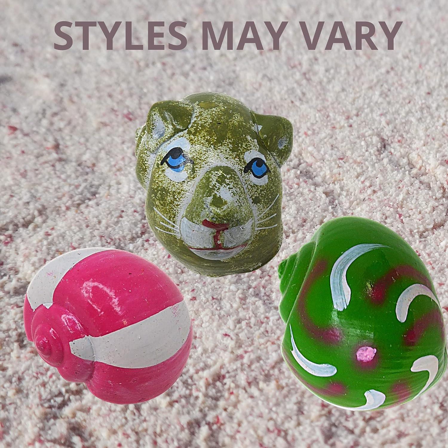 Conchas de Cangrejo Ermitaño Pintadas a Mano Needzo - 5.08 cm, Paquete de 2