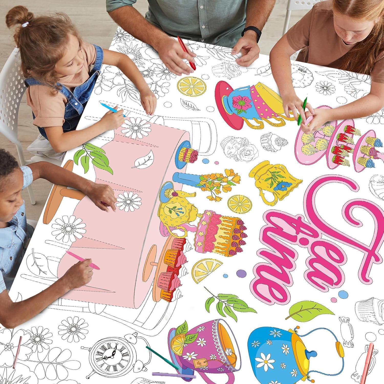 Póster para Colorear Fiesta de Té Naozinebi 110x80 cm