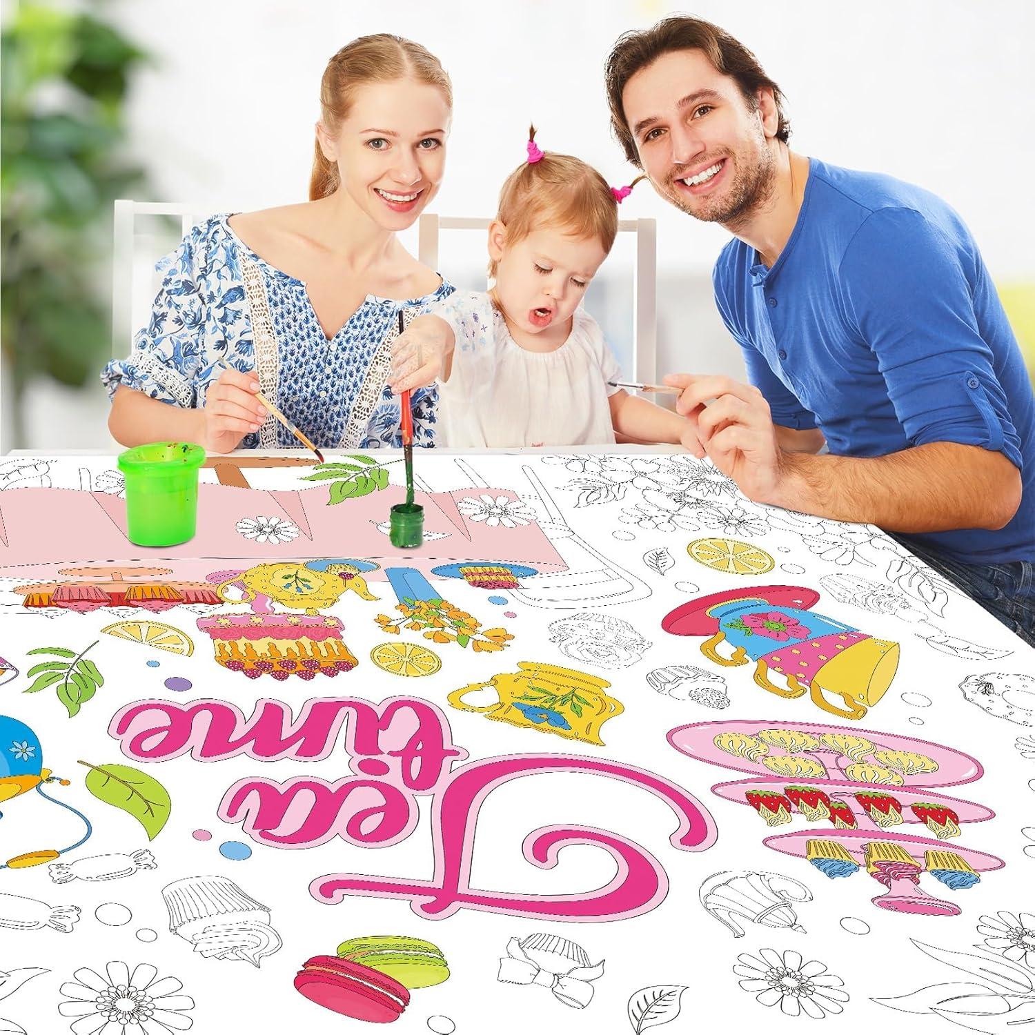 Póster para Colorear Fiesta de Té Naozinebi 110x80 cm