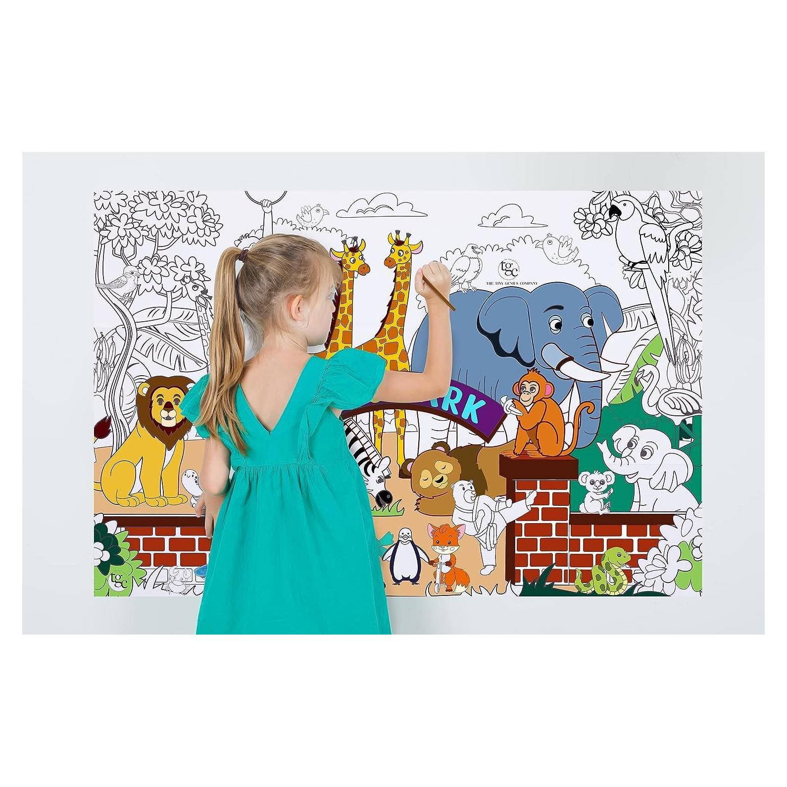Póster para Colorear Jumbo TGC Reino Animal 90x60 cm Educativo