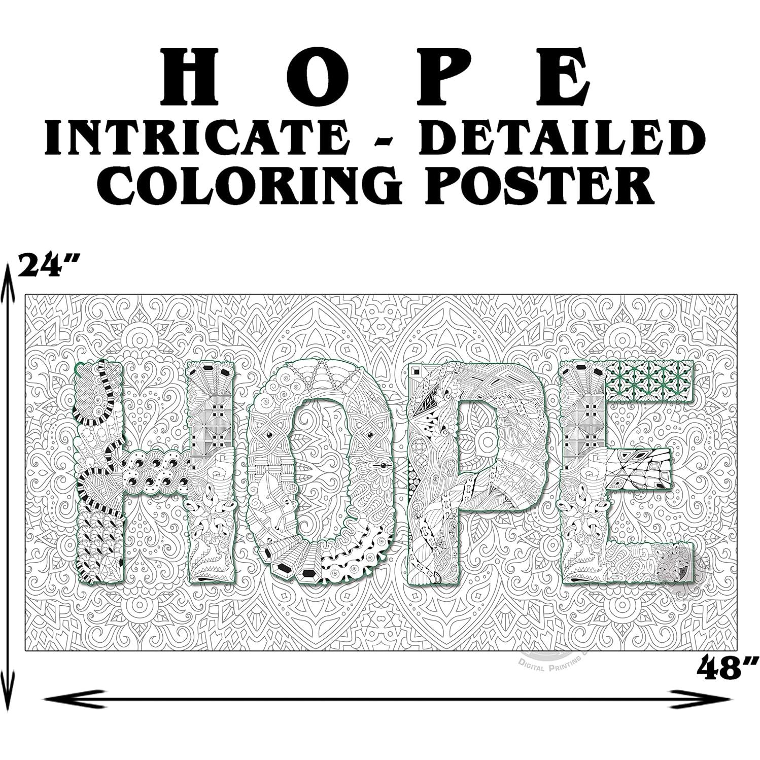 Póster Gigante para Colorear SJPRINTER Esperanza 61x122 cm