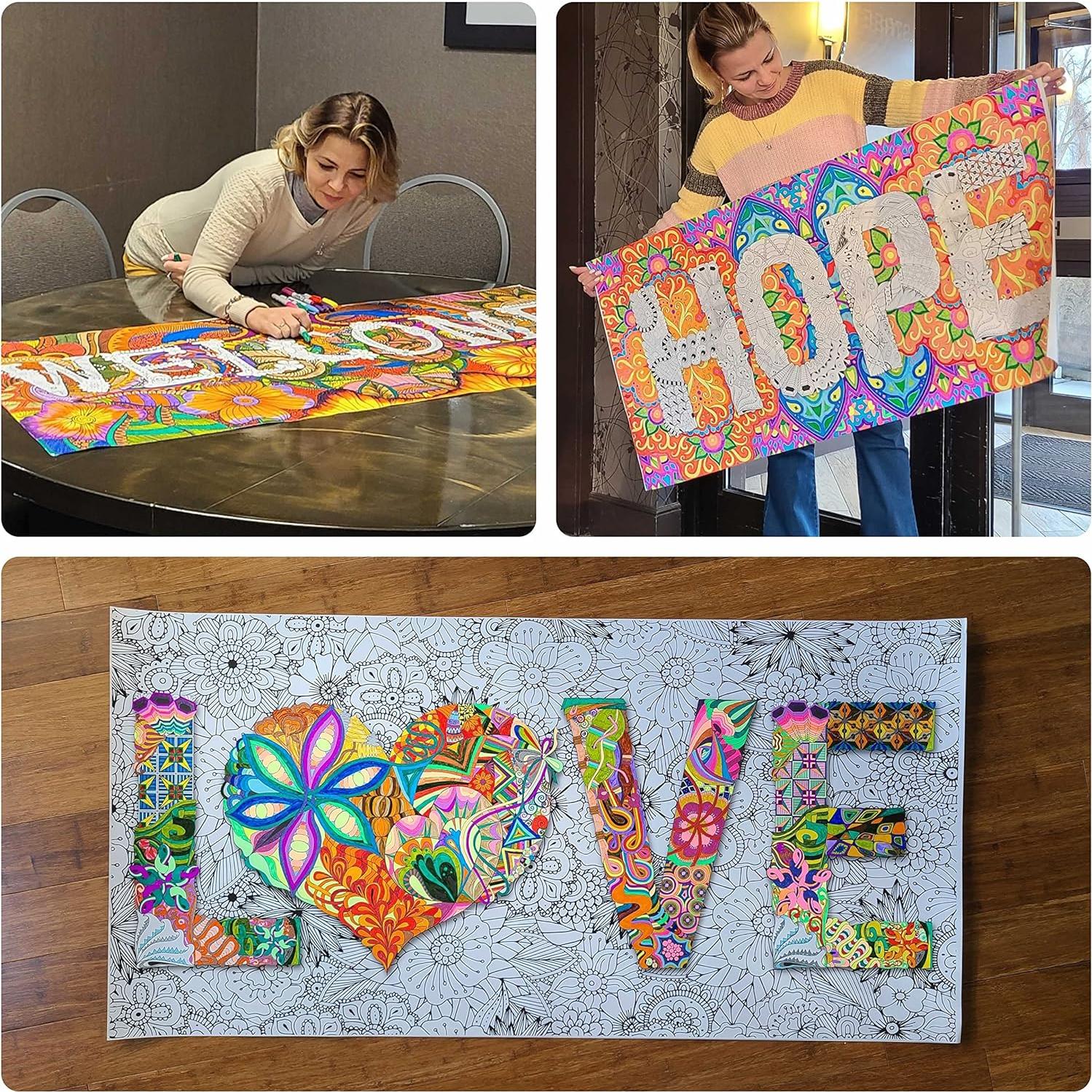 Póster Gigante para Colorear SJPRINTER Esperanza 61x122 cm