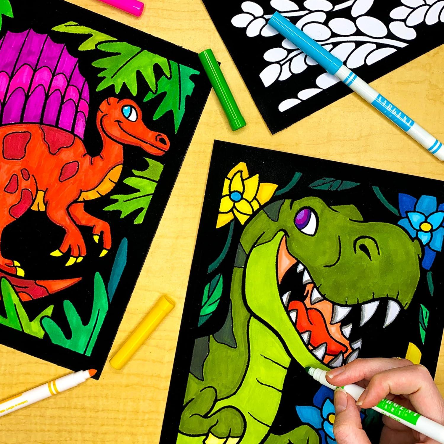 Paquete de 6 Pósters de Colorear Dinosaurios Stuff2Color