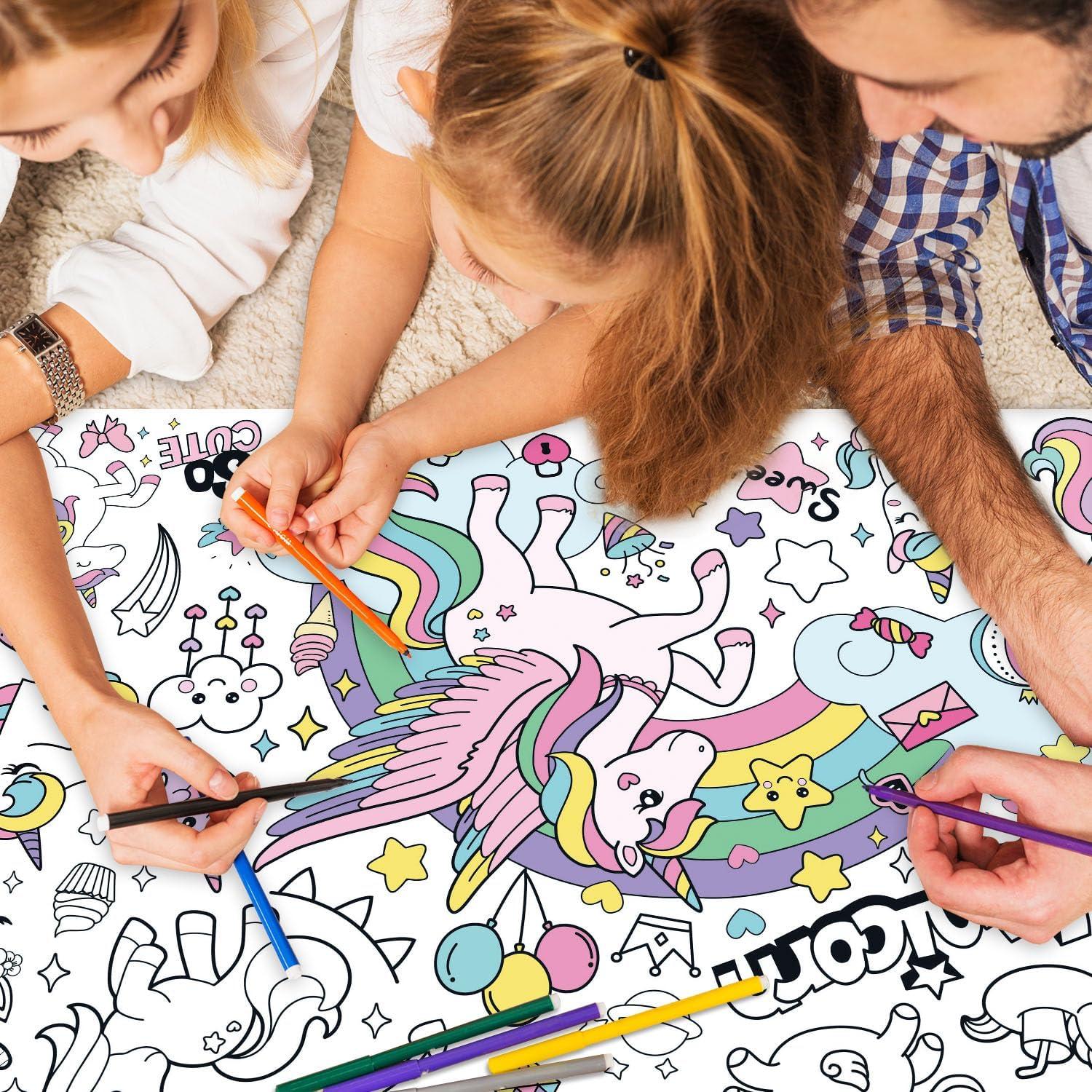 Póster Gigante para Colorear Unicornio K-NMLHL 110x80 cm