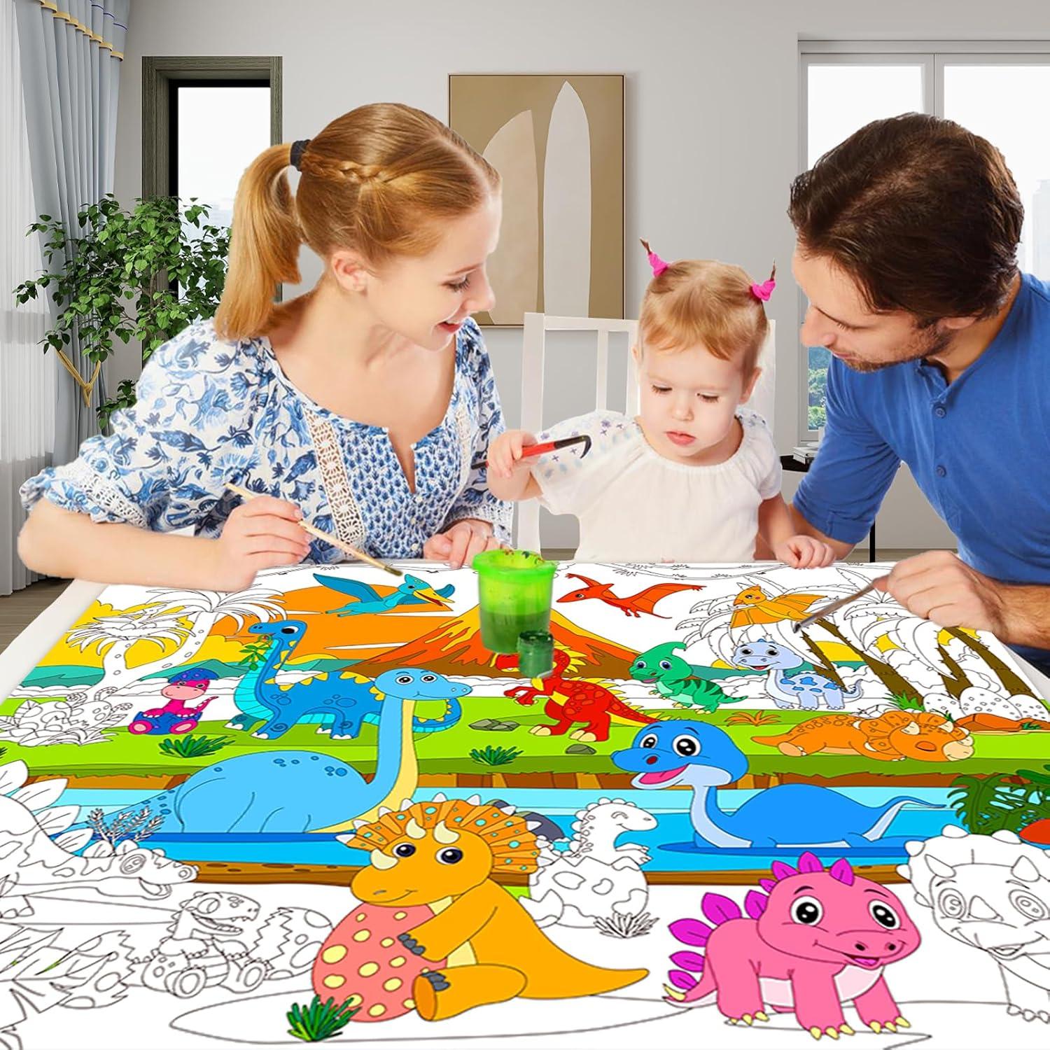 2 Pósters Gigantes para Colorear Dinosaurios Rossorha 110x80 cm