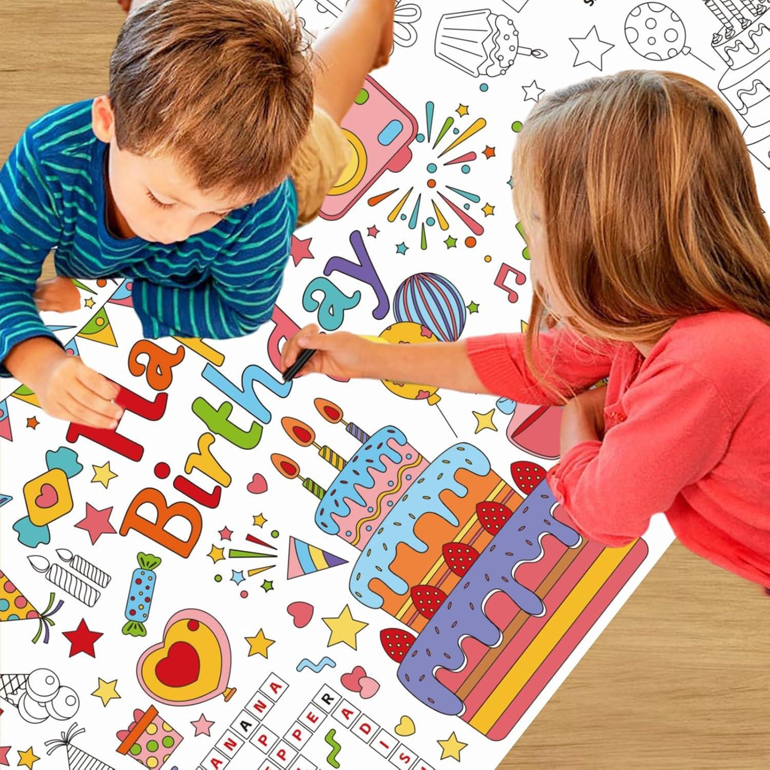 Póster Gigante para Colorear USGohin 76x183 cm Dinosaurio