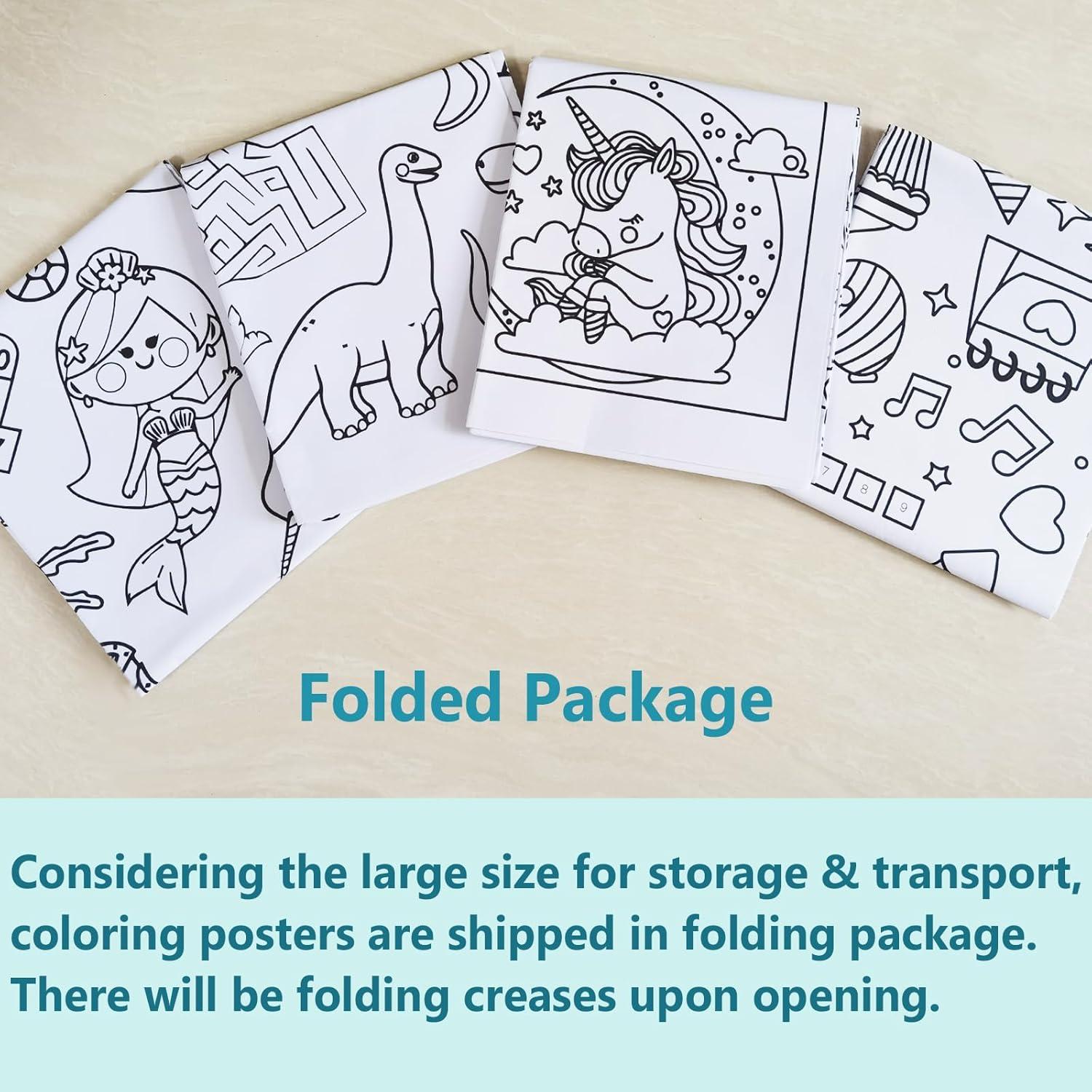 Póster Gigante para Colorear USGohin 76x183 cm Dinosaurio