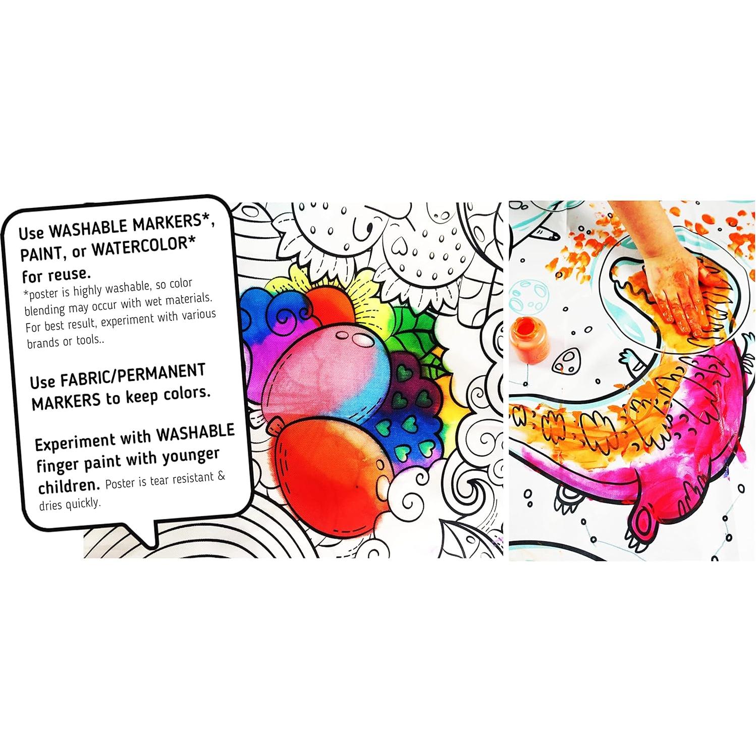 Póster para Colorear Lavable Vectorcloud Jumbo 137x101 cm