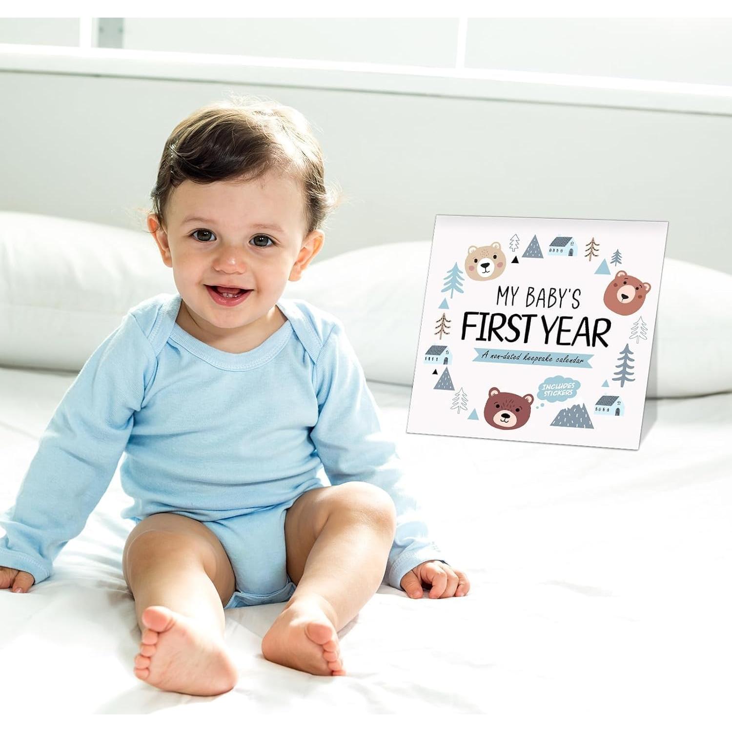 Calendario del Primer Año del Bebé Little Camper con Stickers