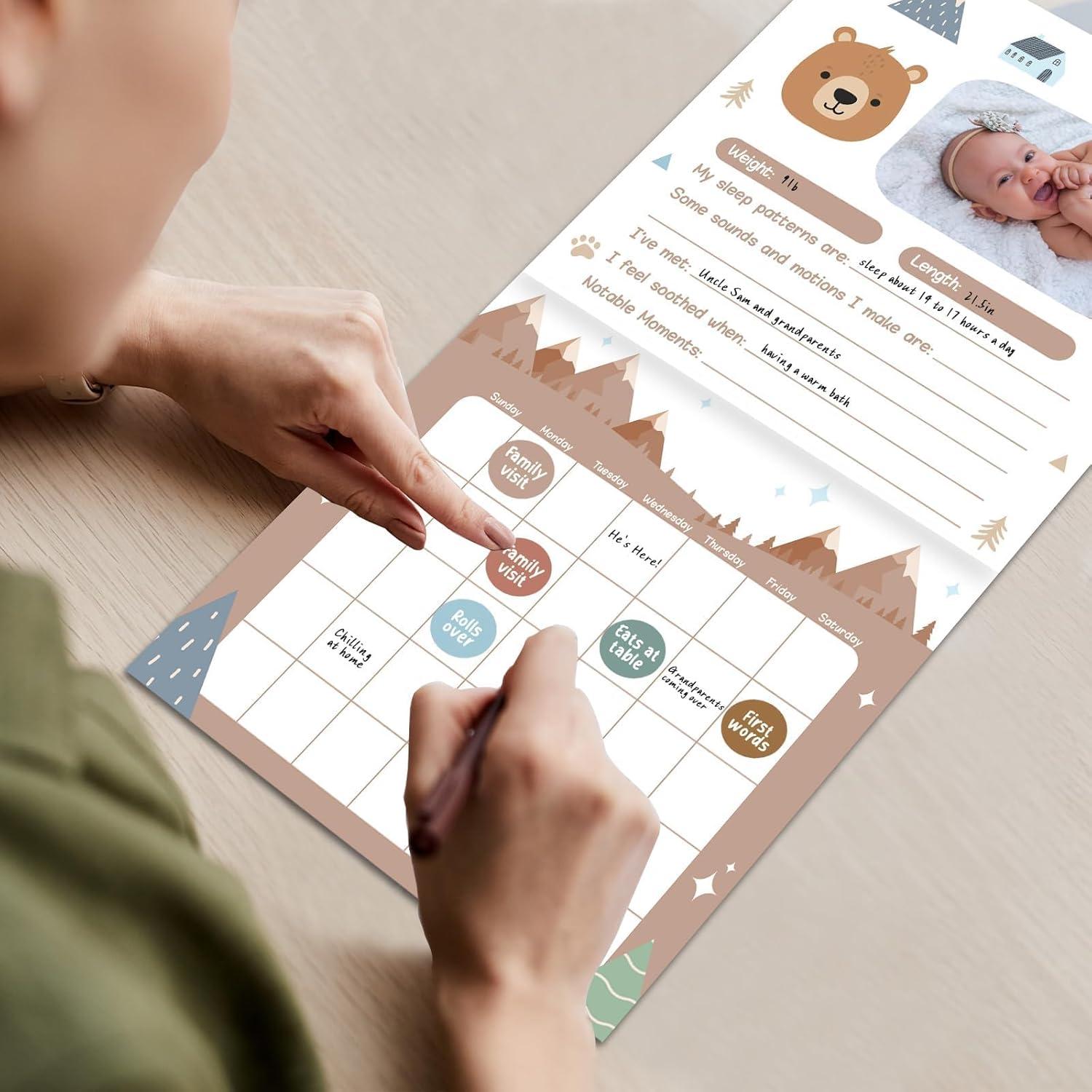 Calendario del Primer Año del Bebé Little Camper con Stickers