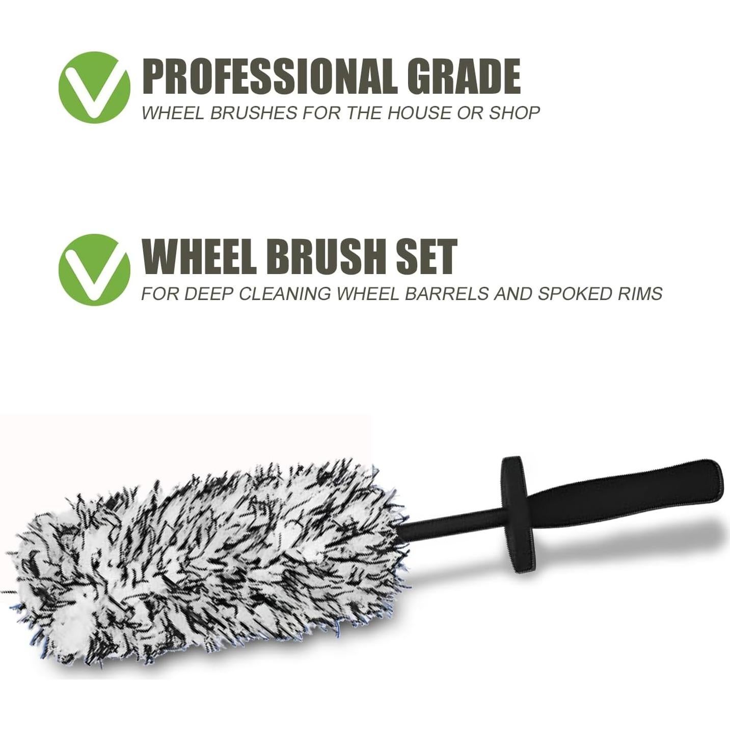 Cepillo de Rueda LUKCOZMO 42cm Fibra Ultra-fina Negro Blanco